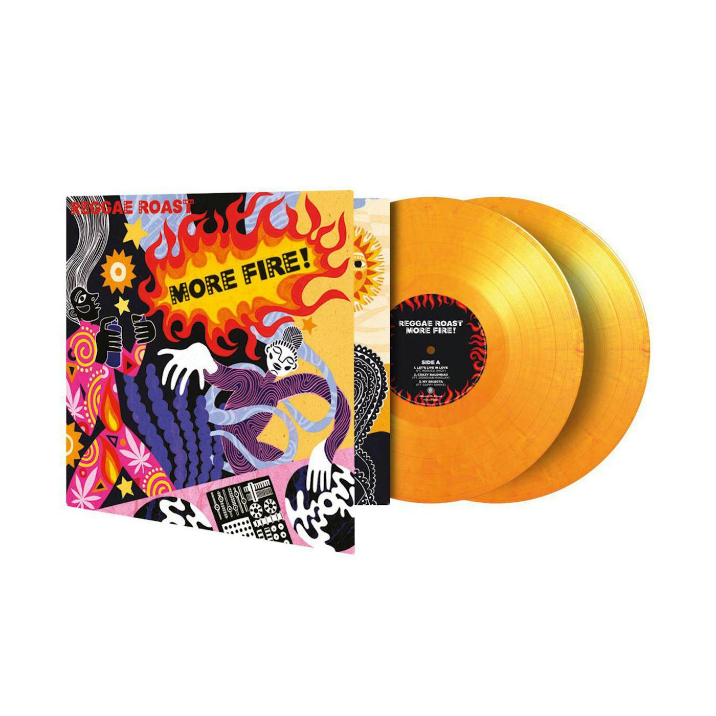 Reggae Roast More Fire! (2lp/Limited/Flaming Vinyl Record/180g/2 Printed Inndersleeves/gatefold/Numbered/Import)
