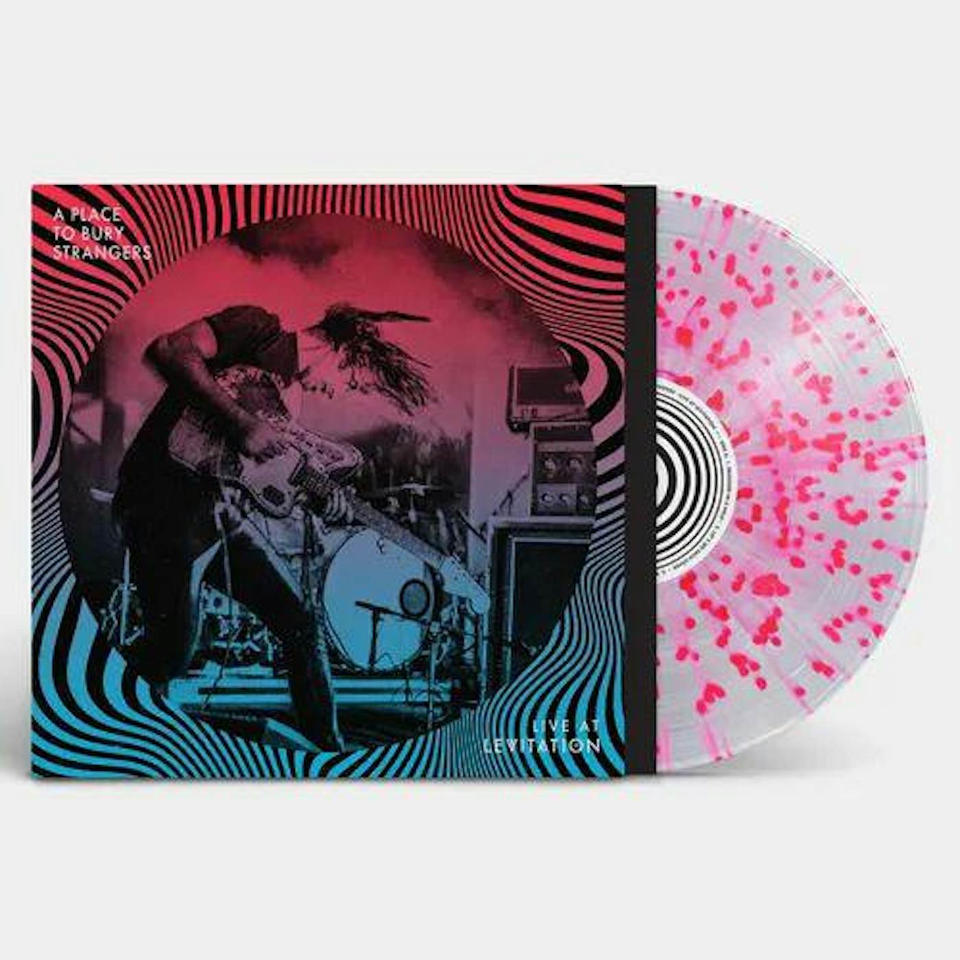 A Place To Bury Strangers Live At Levitation  (Clear W/ Neon Pink Splatter Vinyl Record) (I)