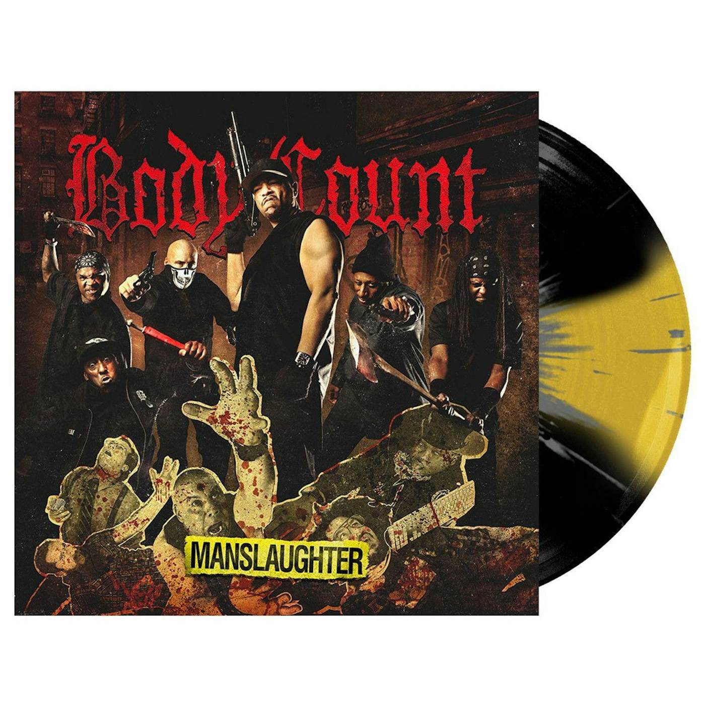 Body Count Manslaughter (X) (Black-yellow Striped / Black-silver Splatter Vinyl Record) (I)