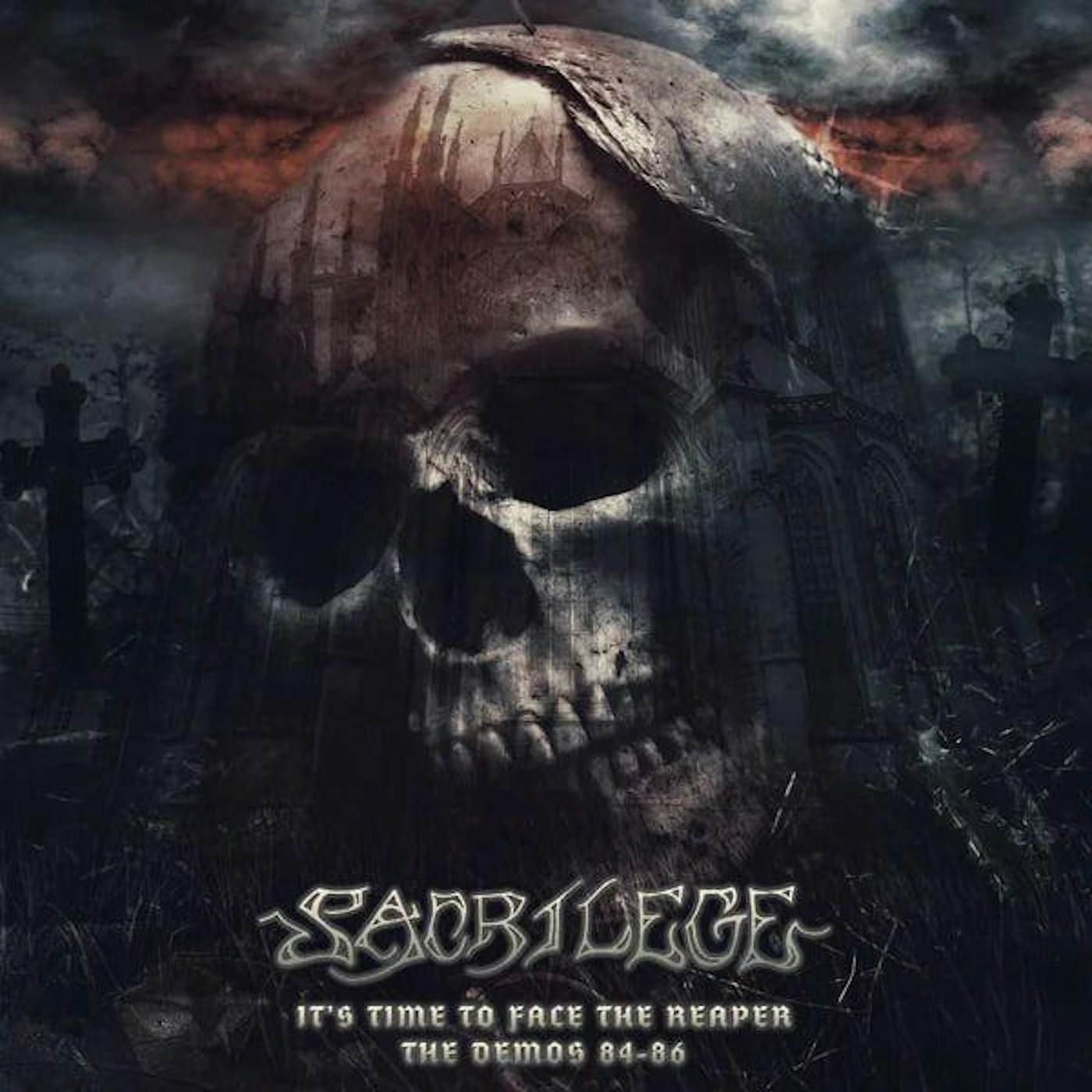 Sacrilege 117424 It's Time To Face The Reaper - The Demos 84-86 (2LP/White, Black Splatter) Vinyl Record