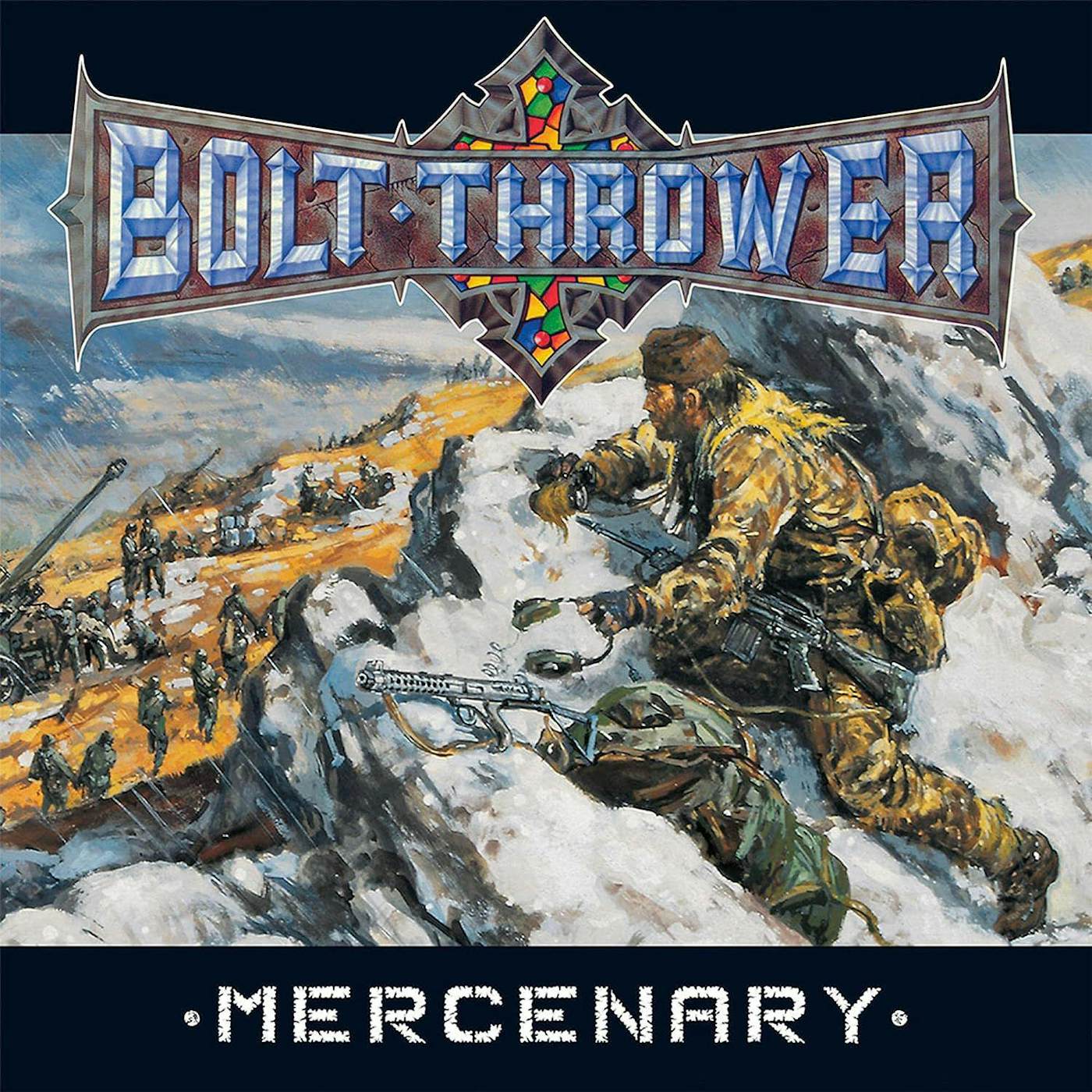 Bolt Thrower Mercenary (Yellow & Black Galaxy) Vinyl Record