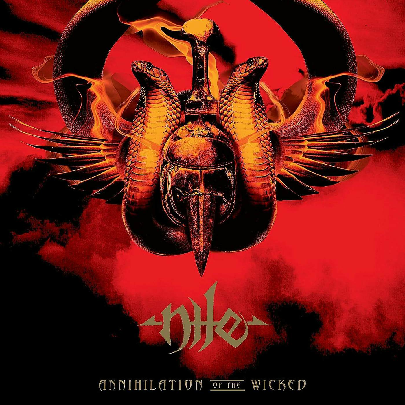 Nile Annihilation Of The Wicked (2LP/Blood Red w/ Gold/Black & Halloween Orange Splatter) Vinyl Record