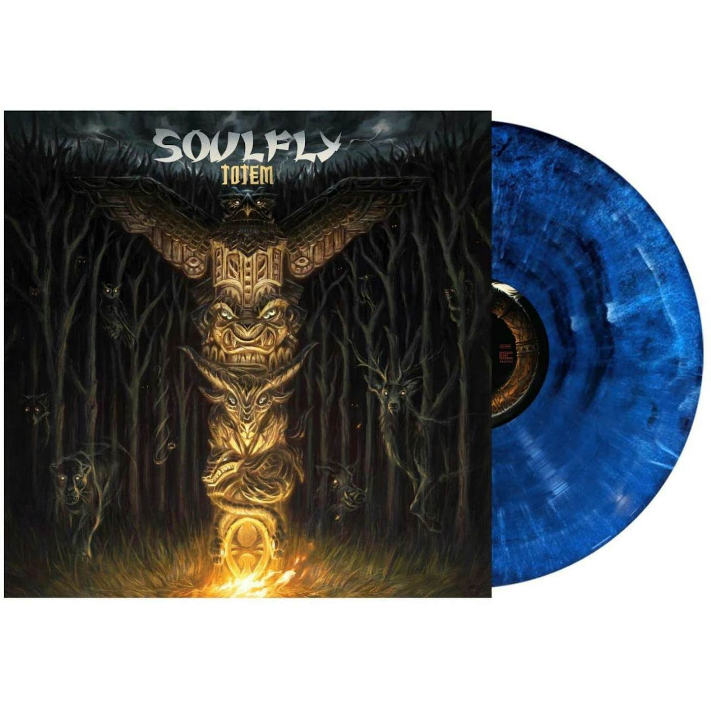 Soulfly Totem (Blue Marble) Vinyl Record