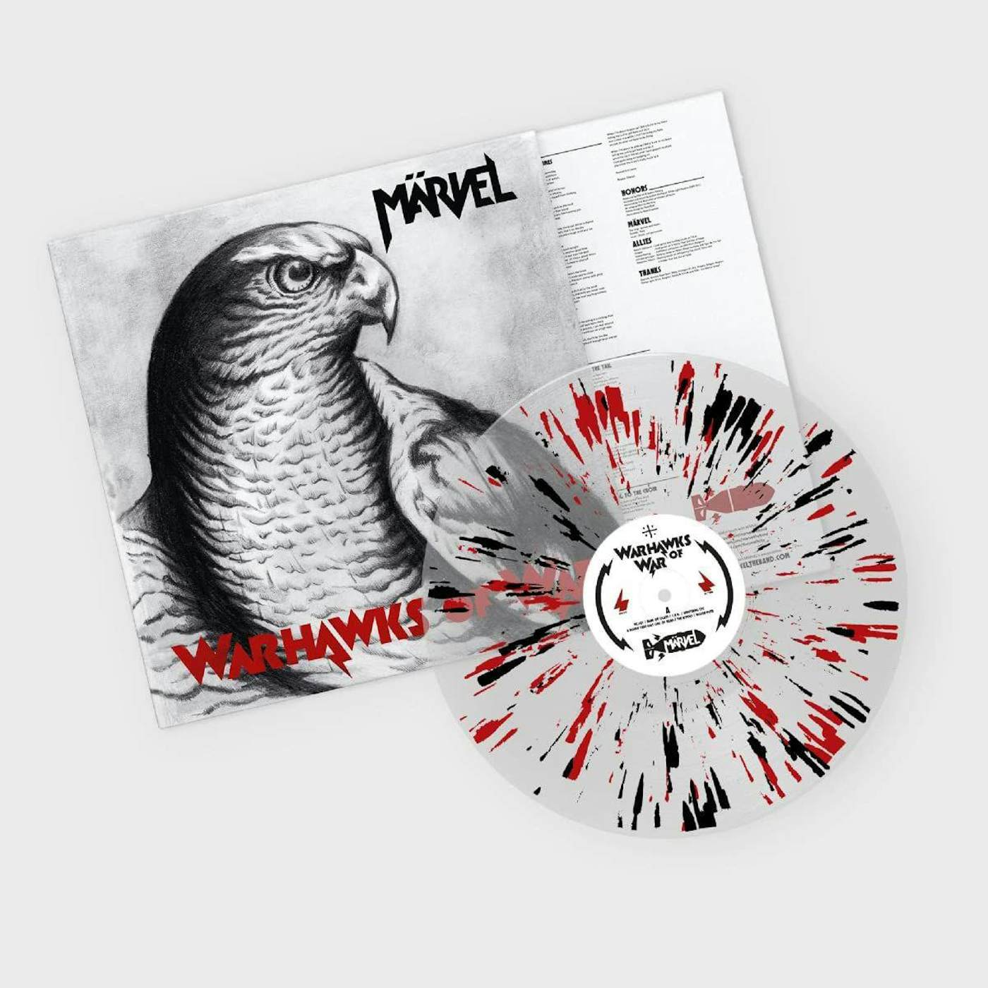 Marvel Warhawks Of War (Transparent Black/Red Splatter) Vinyl Record