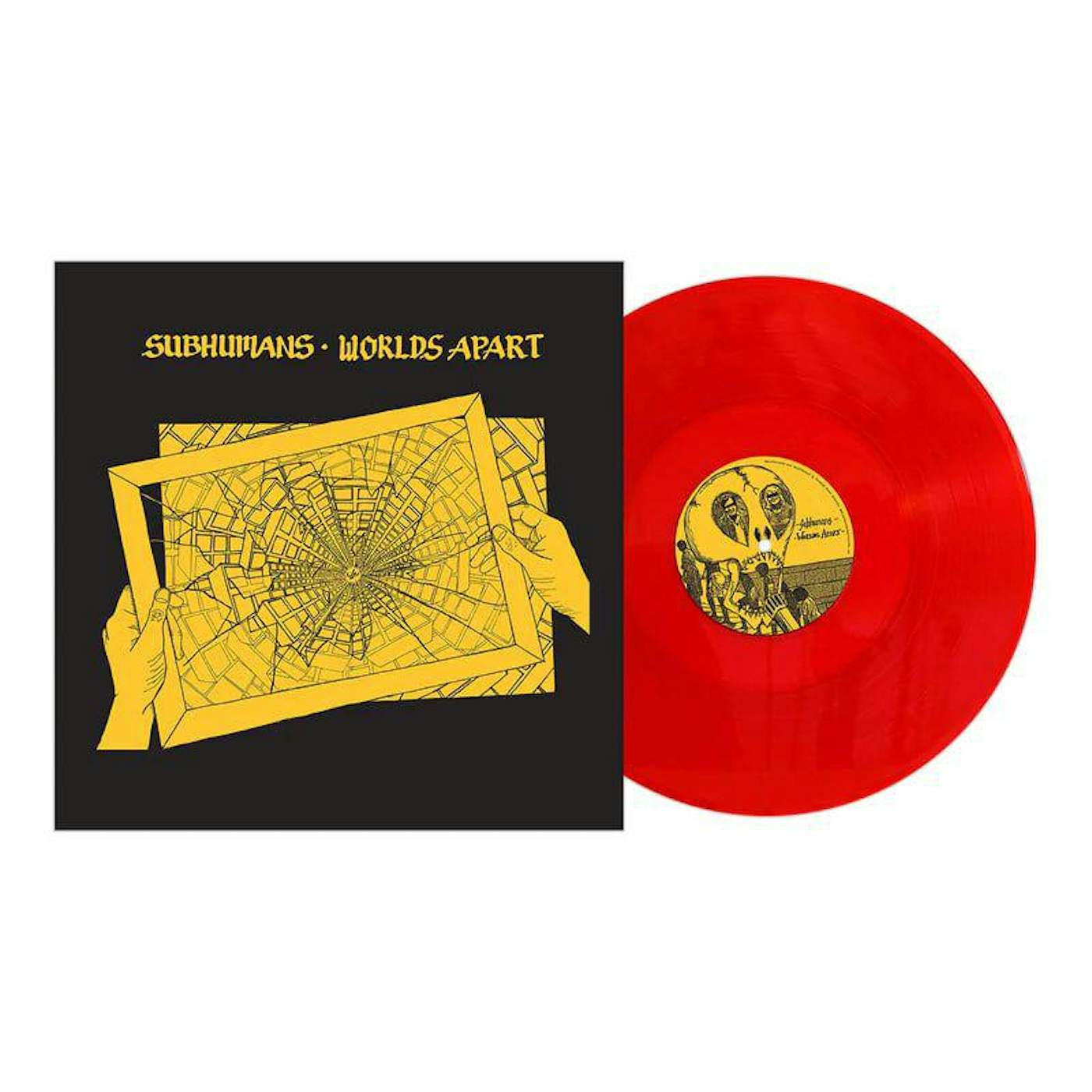 Subhumans Worlds Apart (Red) Vinyl Record