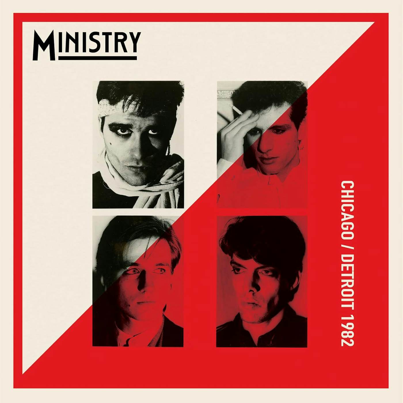 Ministry Chicago/Detroit 1982 (Red Marble Vinyl) Vinyl Record