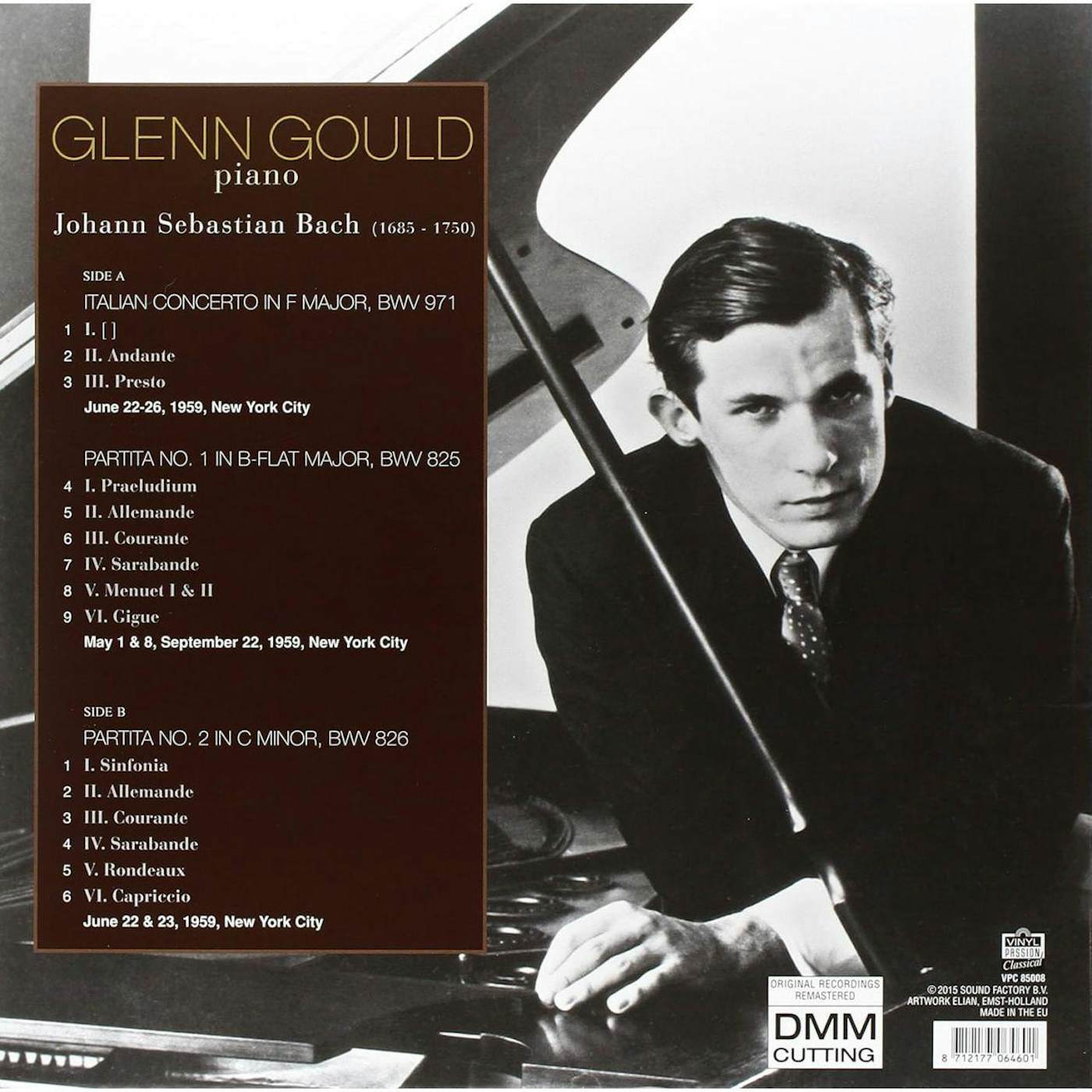 Glenn Gould BACH,J.S: CTO IN F MAJOR / PARTITAS NOS.1 & 2 (180G) Vinyl Record