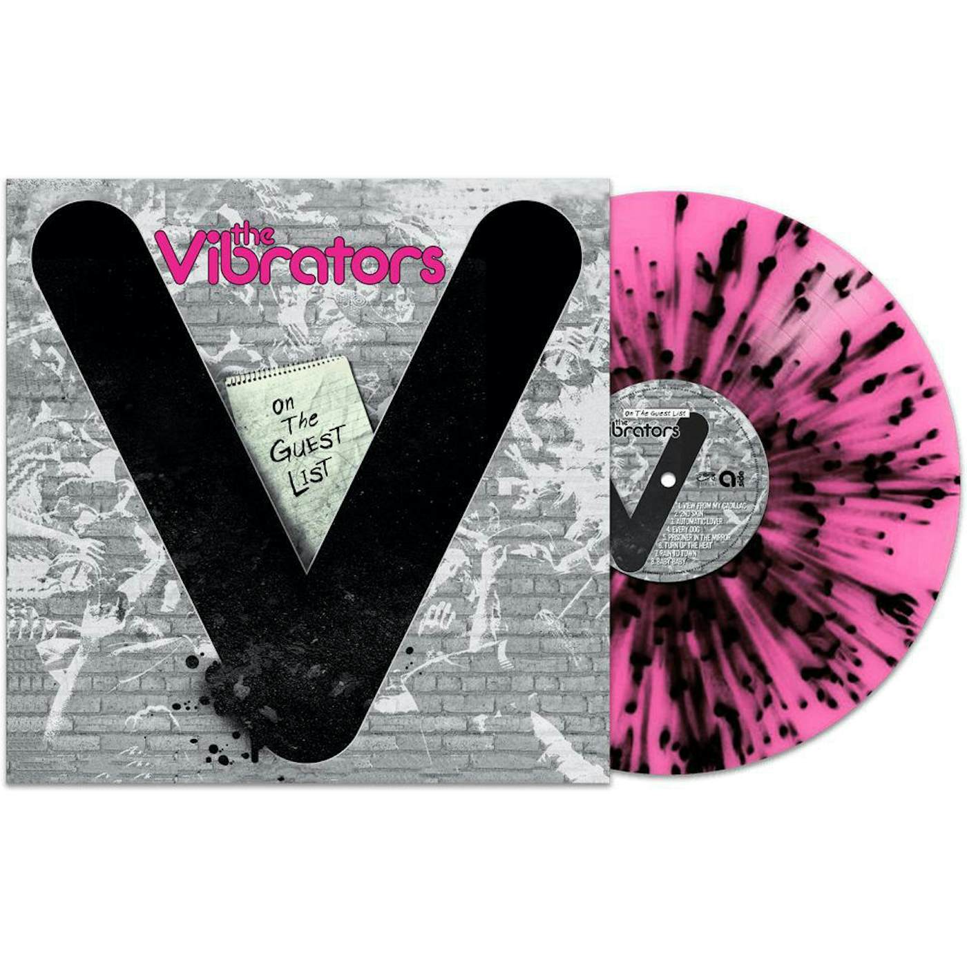 The Vibrators On The Guest List (Pink/Black Splatter Vinyl Record)