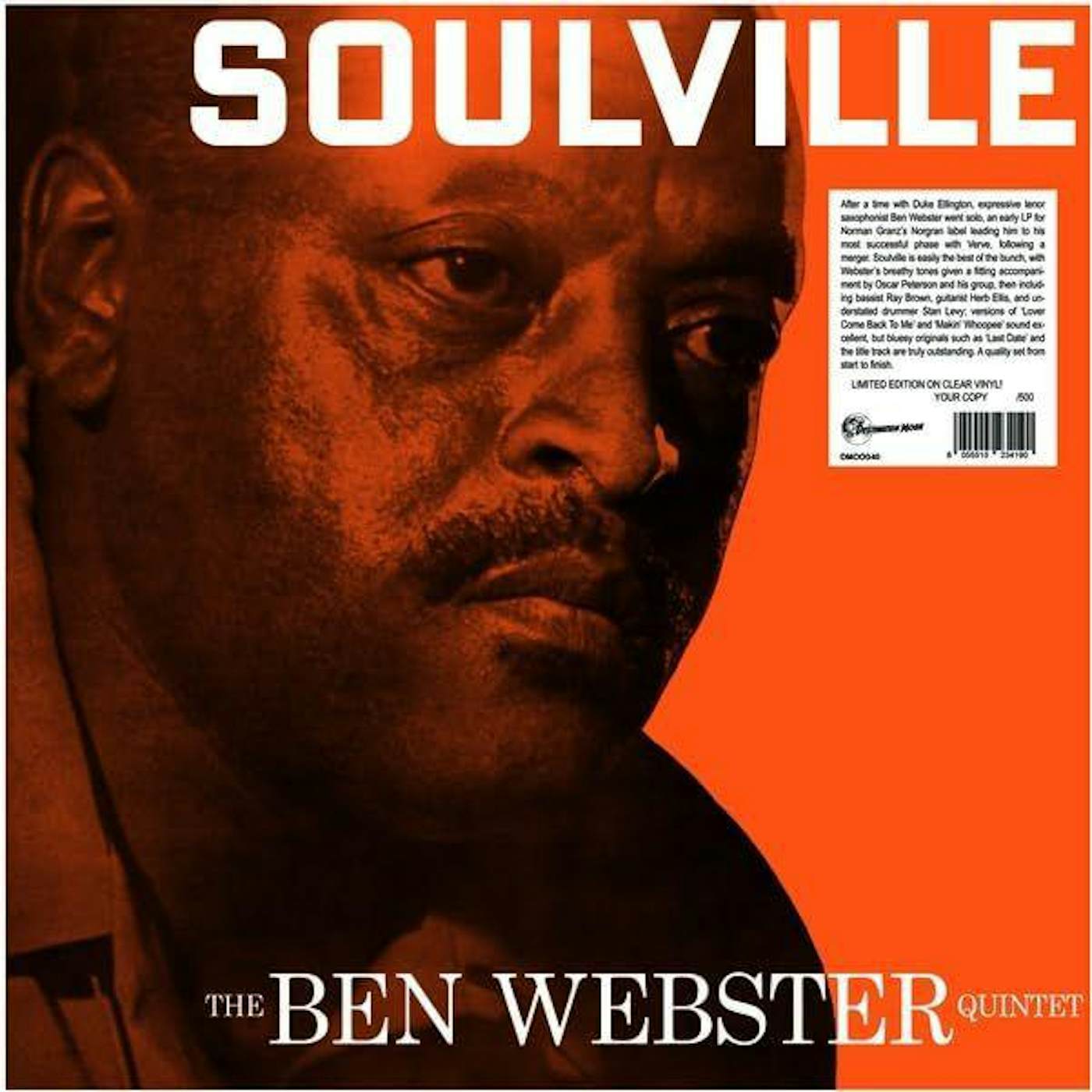 The Ben Webster Quintet Soulville (Limited/Clear) Vinyl Record
