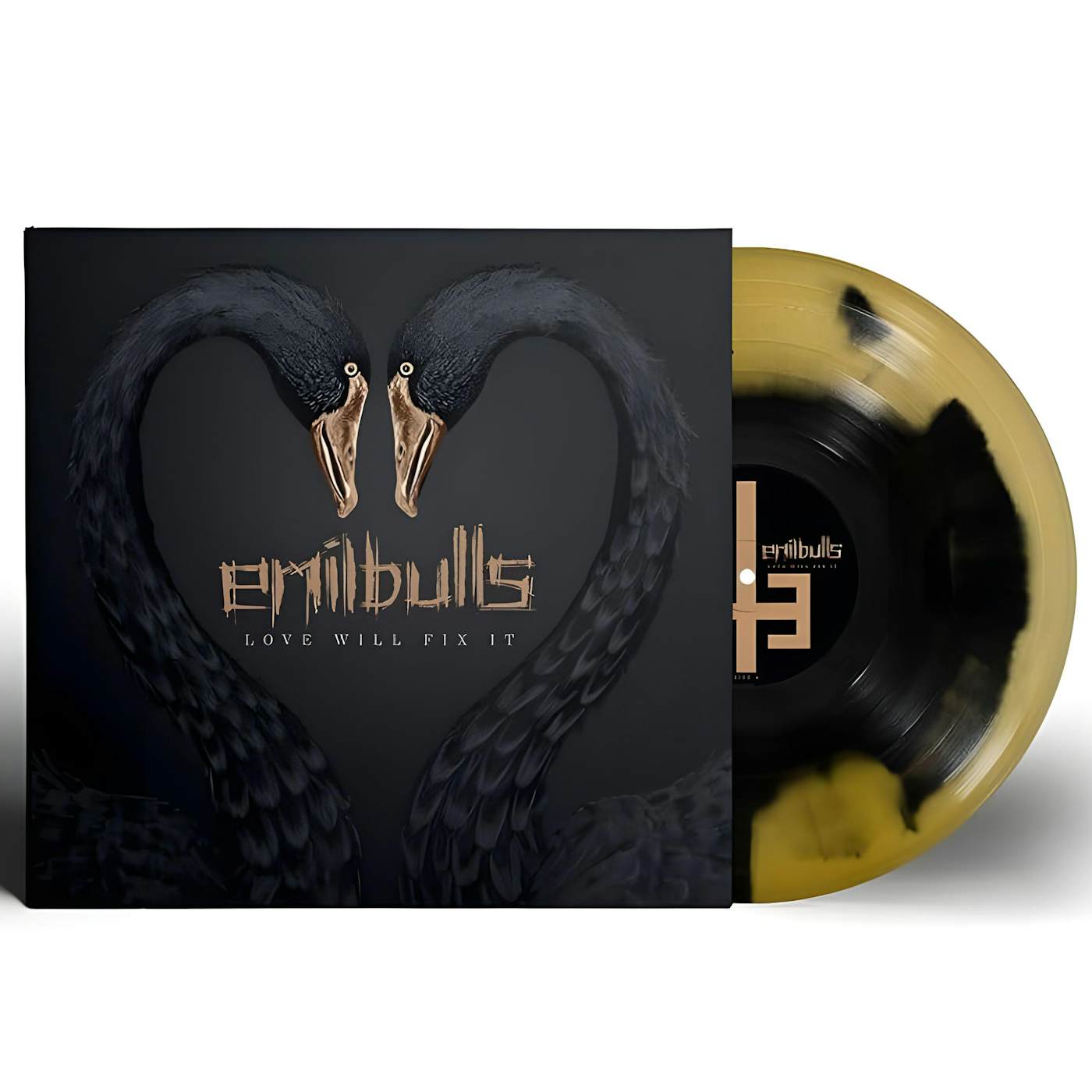 Emil Bulls Love Will Fix It - Gold & Black Inkspot Vinyl Record