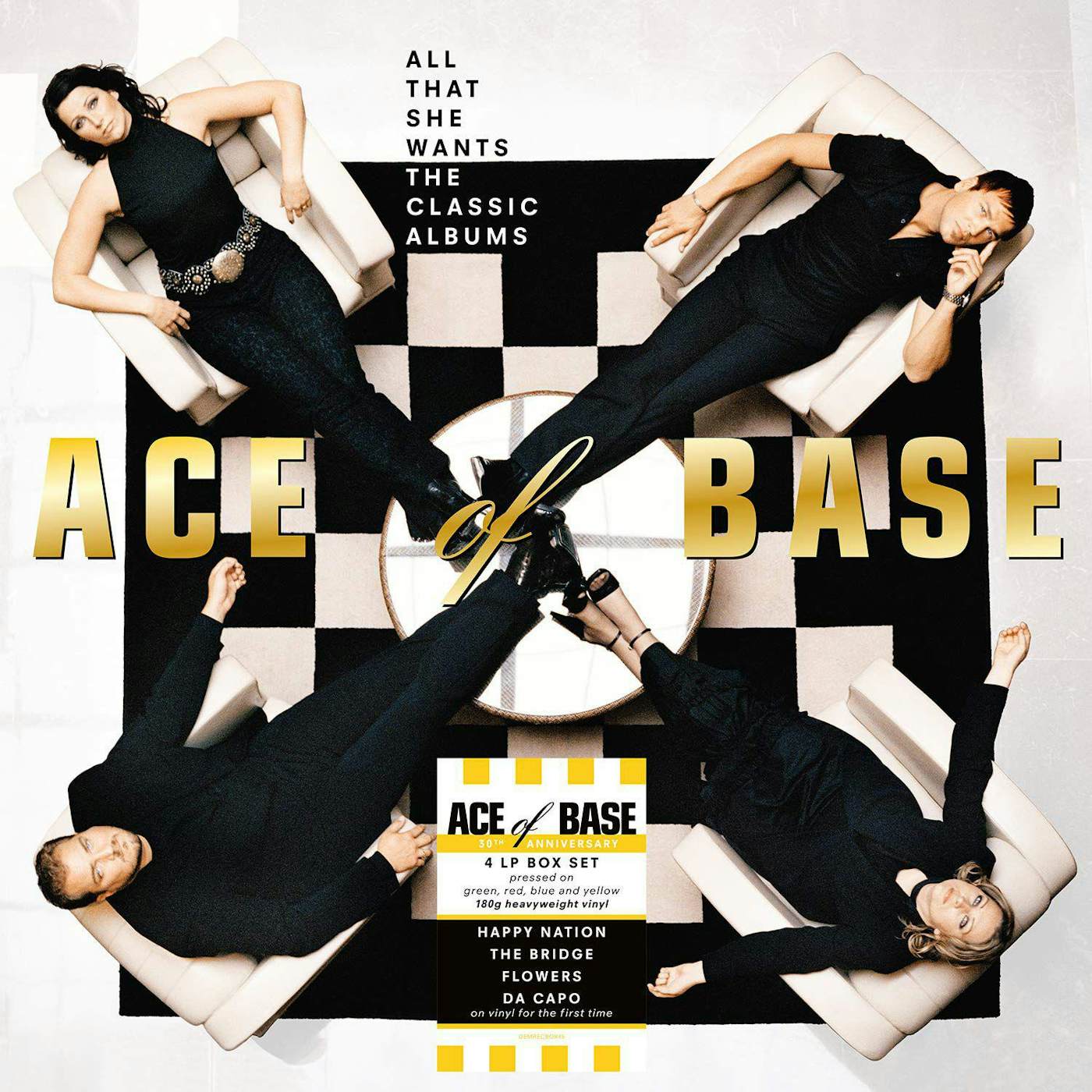 Ace of Base All That She Wants: The Classic Albums (4LP 180-Gram Green, Red, Blue & Yellow) Vinyl Record