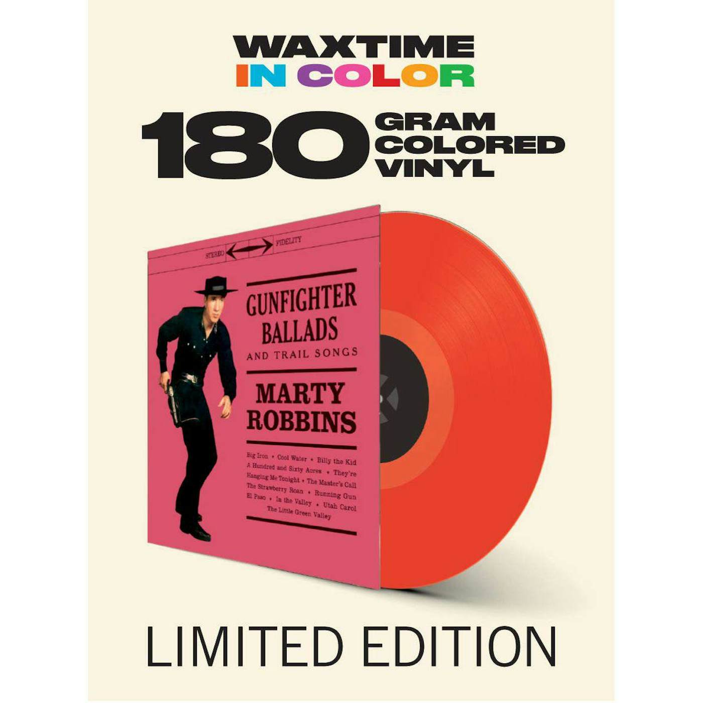 Marty Robbins Gunfighter Ballads & Trail Songs - Colored Vinyl Record, 180 Gram Pressing
