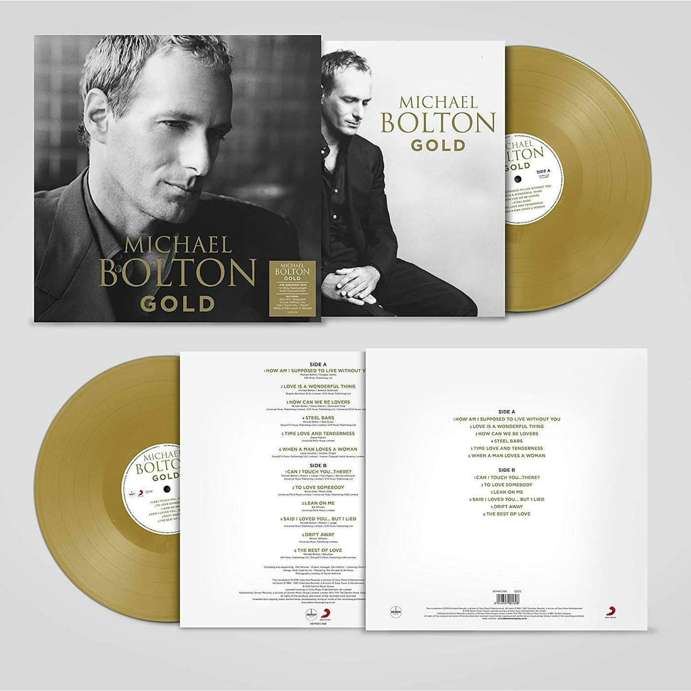 Michael Bolton GOLD Vinyl Record