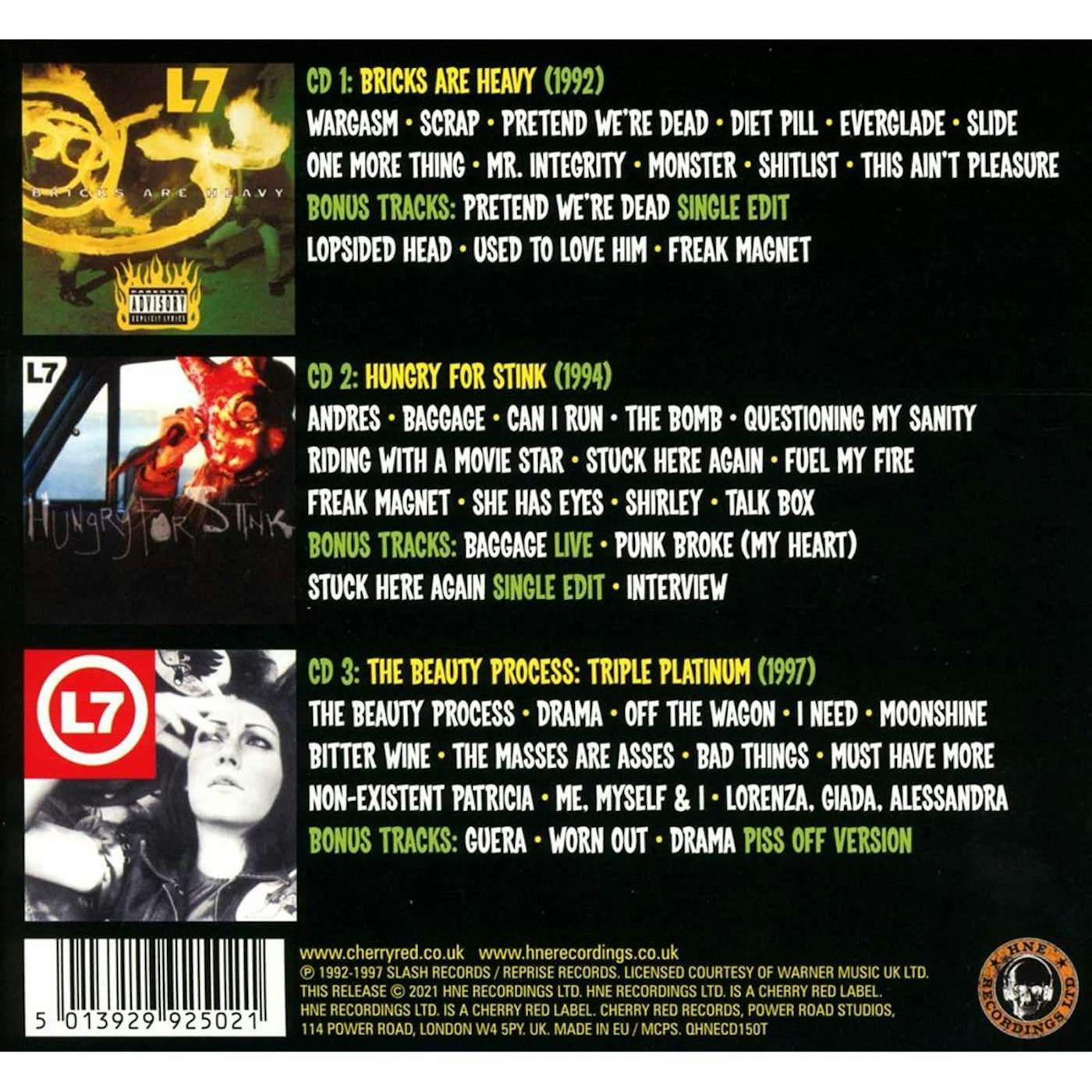 L7 Wargasm: Slash Years 1992-1997 (3CD Box Set)