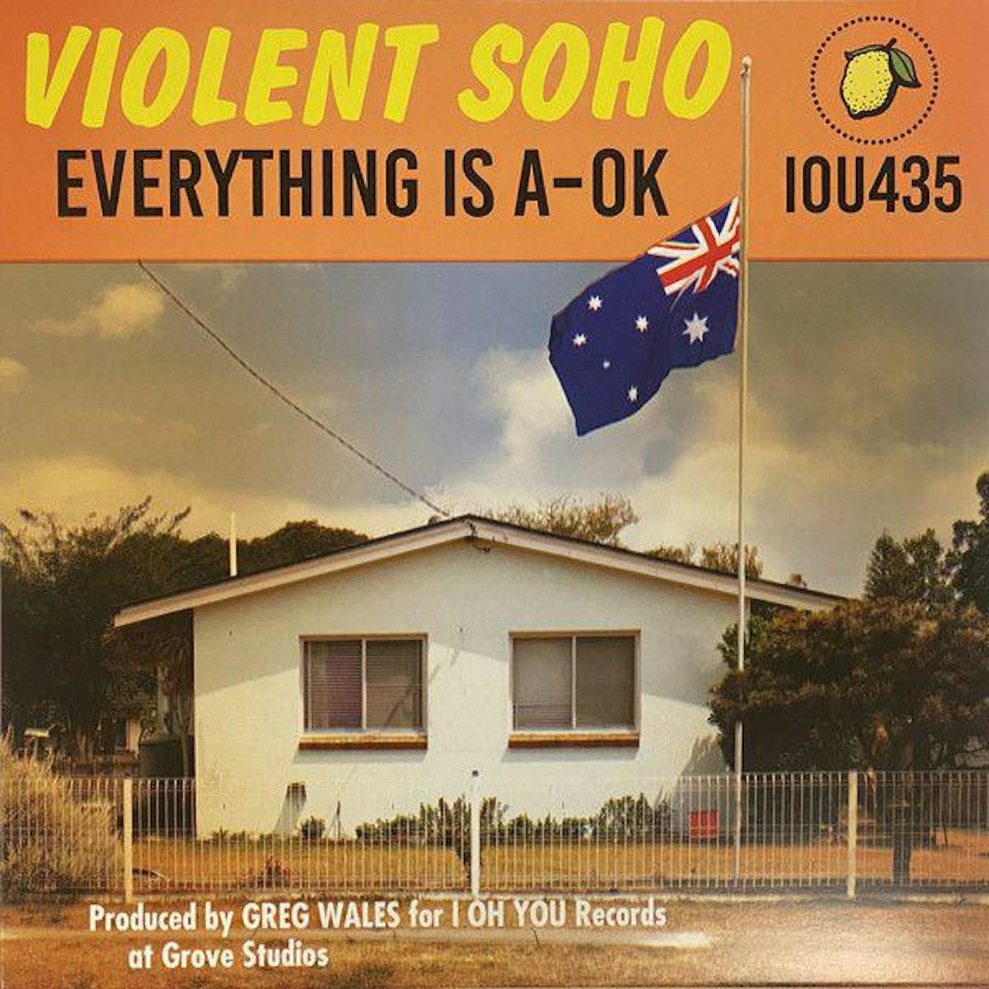 Violent Soho EVERYTHING IS A-OK Vinyl Record (Half Clear Orange/Half Blue Opaque)