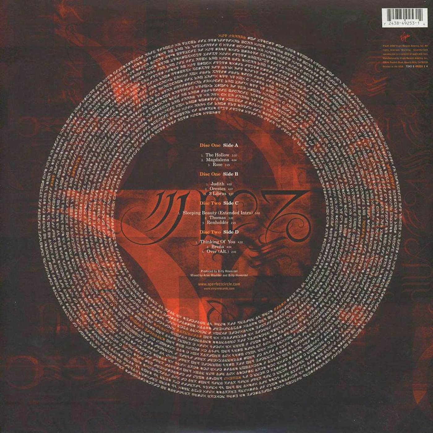 A Perfect Circle Mer De Noms (Limited Edition/180G/2LP) Vinyl Record
