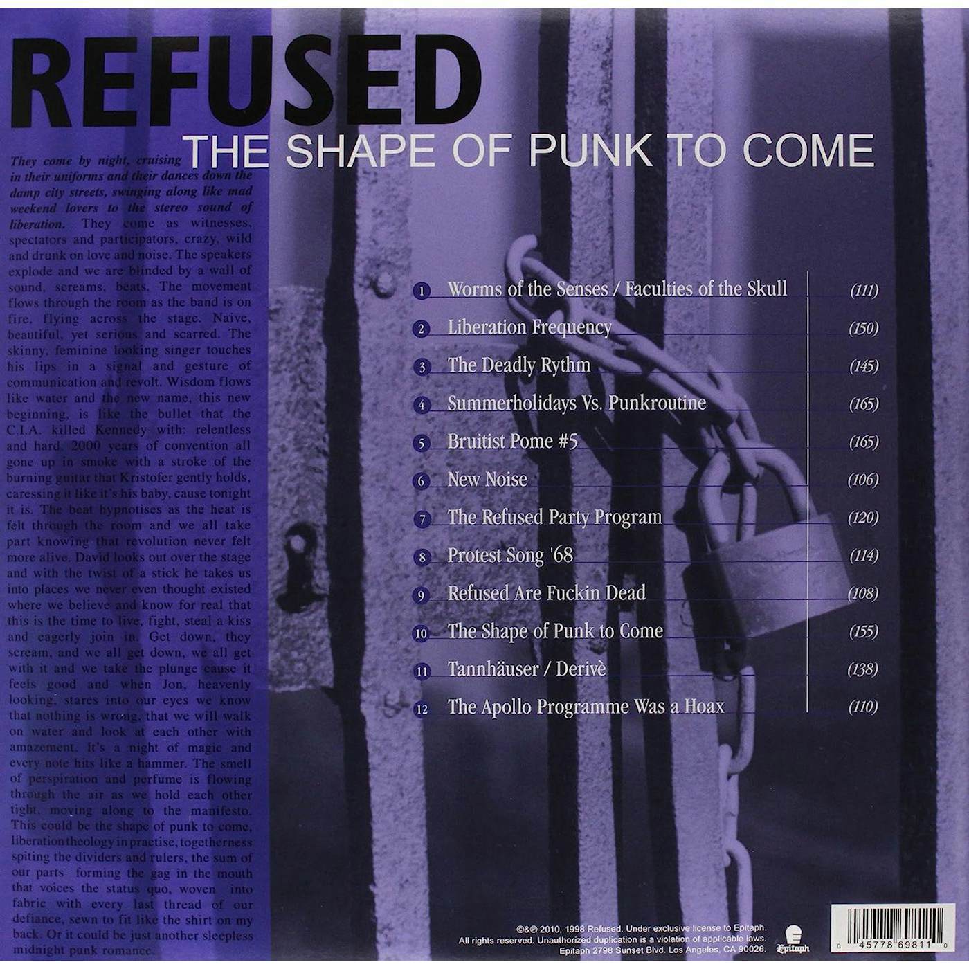 Refused The Shape Of Punk To Come Vinyl Record