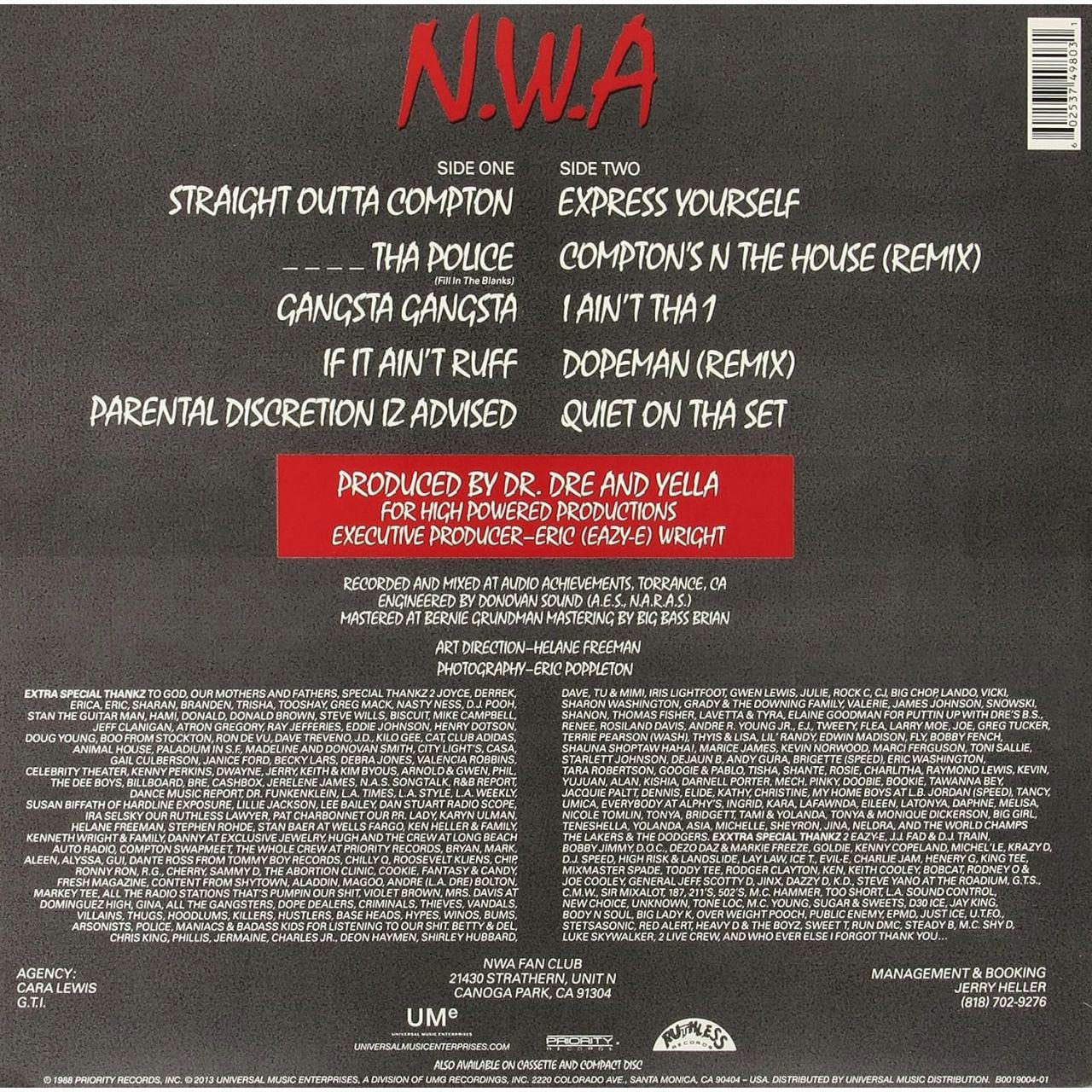 Straight Outta Compton Vinyl Record - N.W.A.