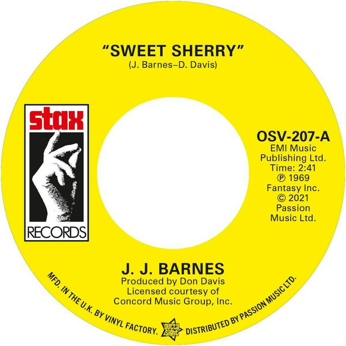 J.J. Barnes SWEET SHERRY / WHOLE DAMN WORLD IS GOING CRAZY Vinyl Record