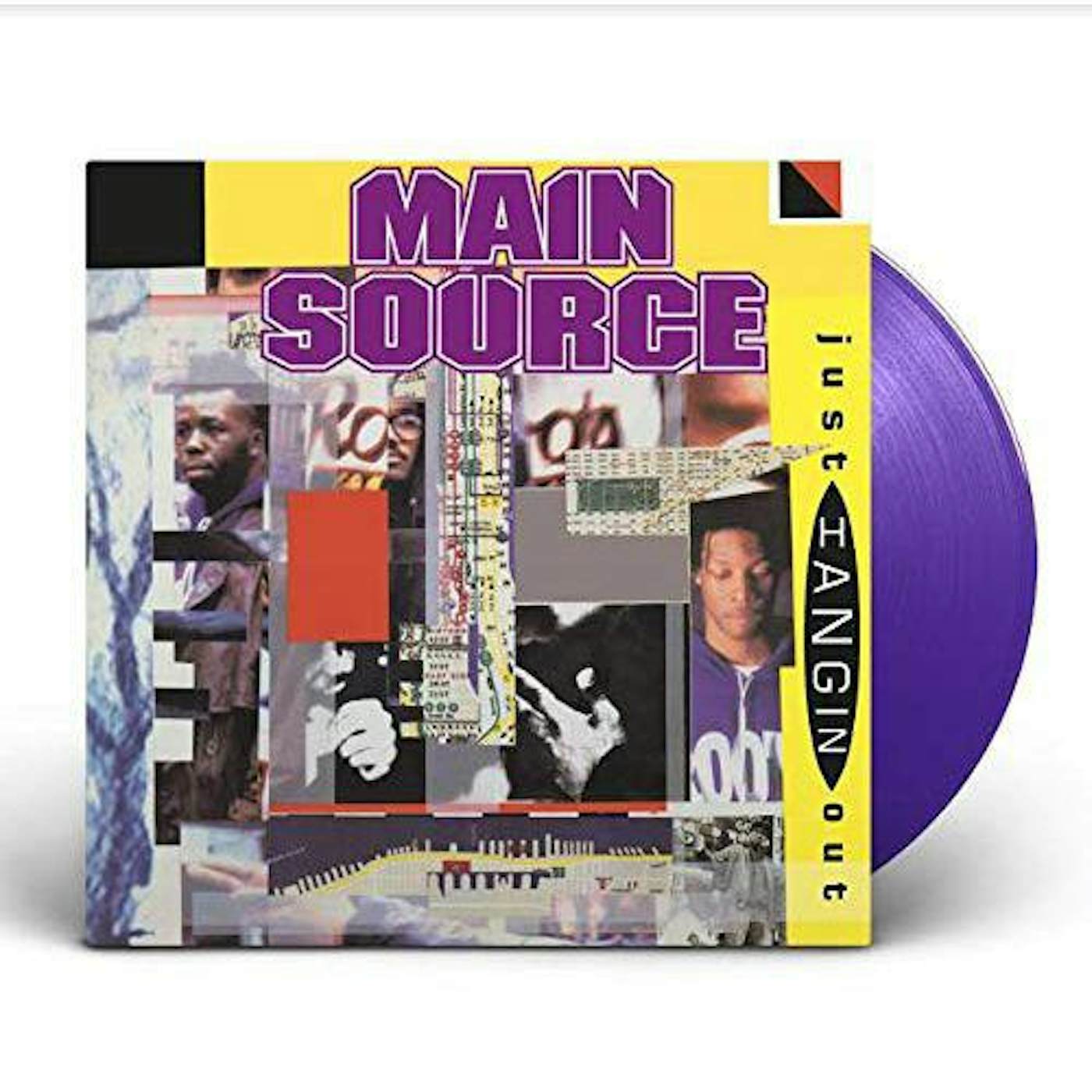 Main Source Just Hangin Out / Live At The Barbecue (PURPLE) Vinyl Record
