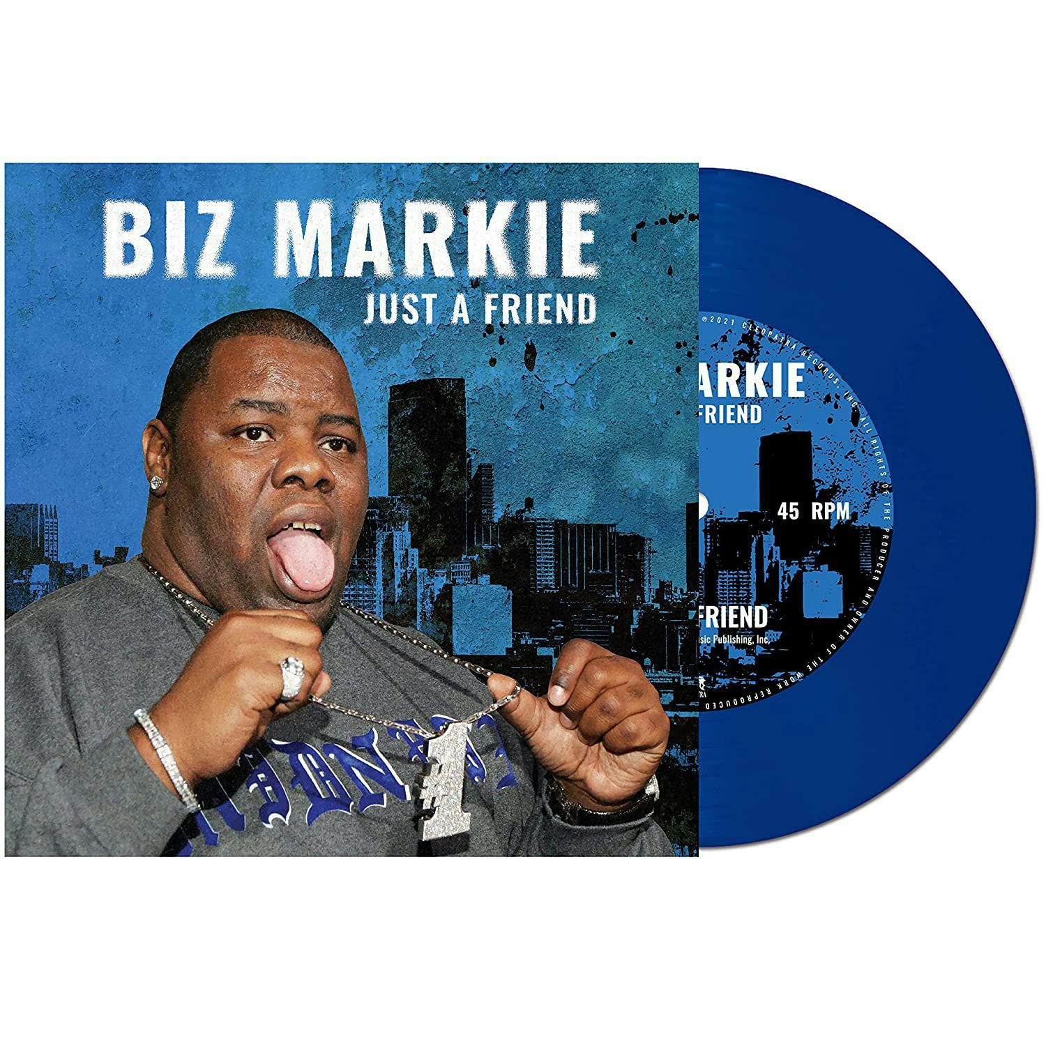 Biz Markie JUST A FRIEND Vinyl Record - Blue Vinyl