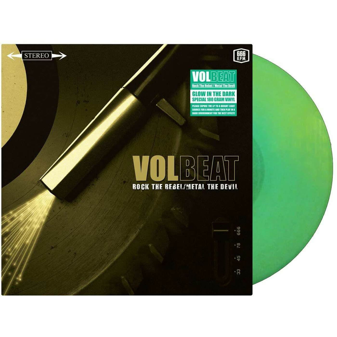 Volbeat ROCK THE REBEL/METAL THE DEVIL (GLOW IN THE DARK) 180G Vinyl Record