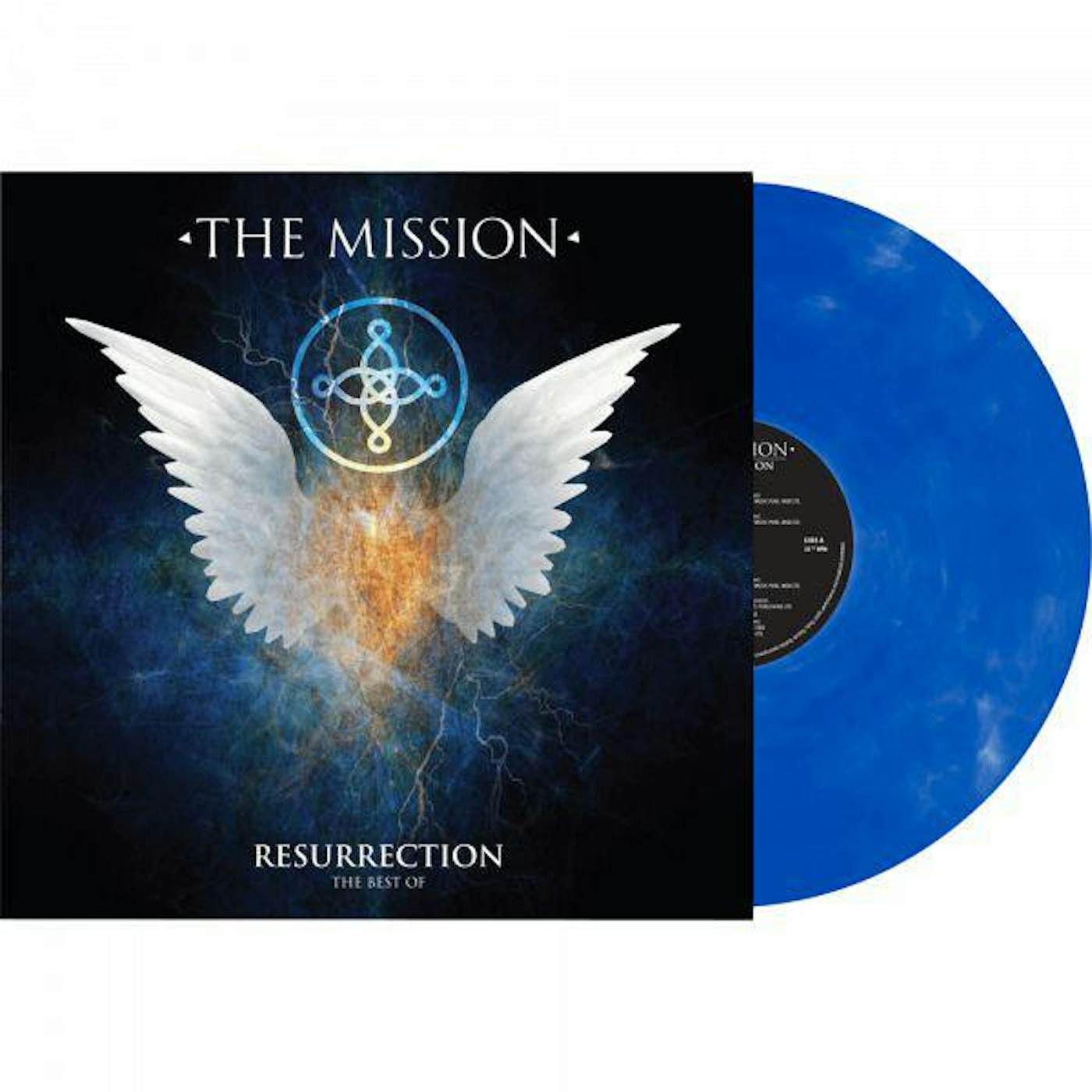 The Mission RESURRECTION - BEST OF - BLUE WHITE MARBLE Vinyl Record