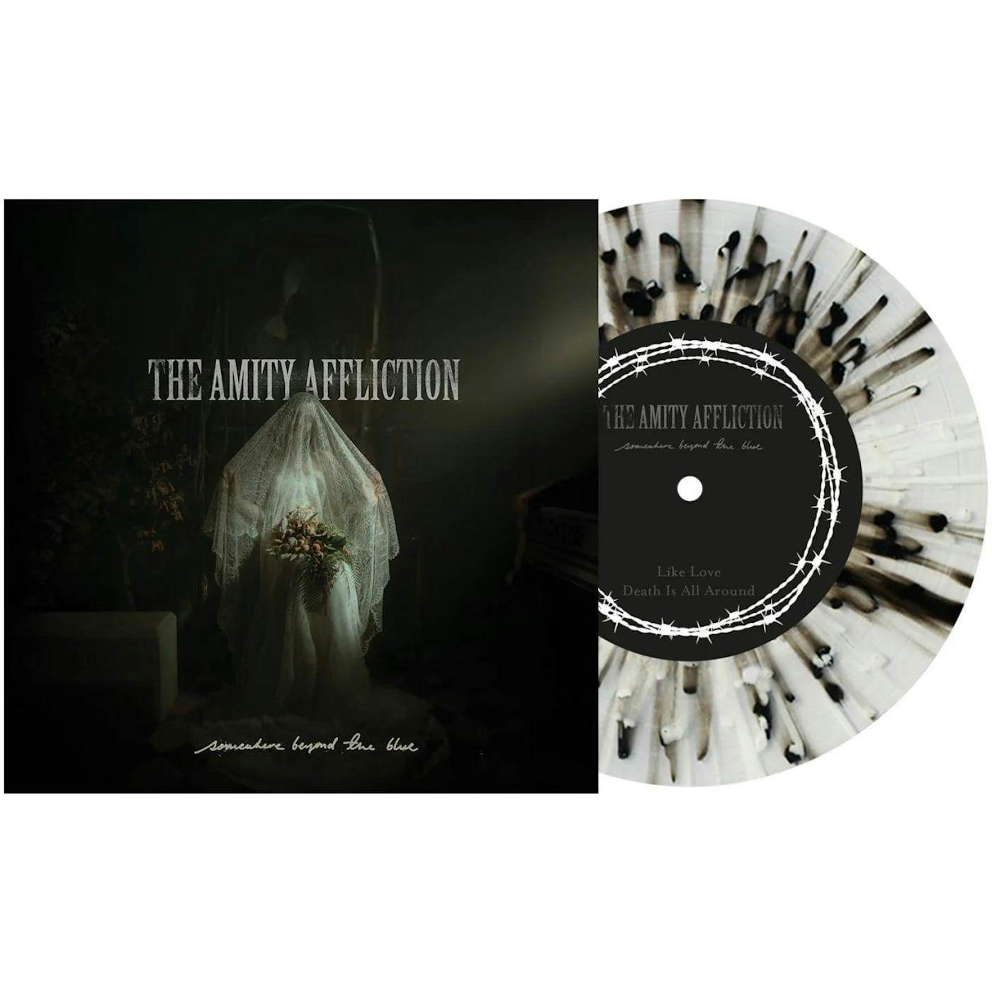 The Amity Affliction Somewhere Beyond The Blue (Clear W/ Bone & Black Splatter, 7" Vinyl)