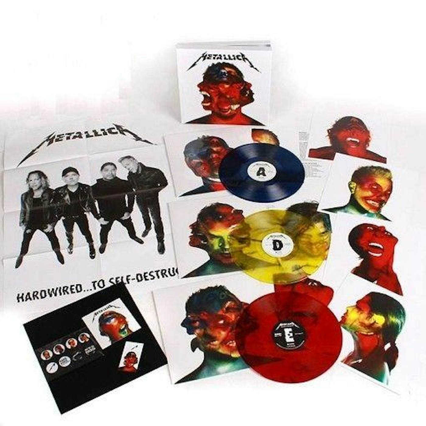 Metallica HARDWIRED TO SELF-DESTRUCT (DELUXE/3LP/180G/COLORED VINYL/DL  CARD) Vinyl Record
