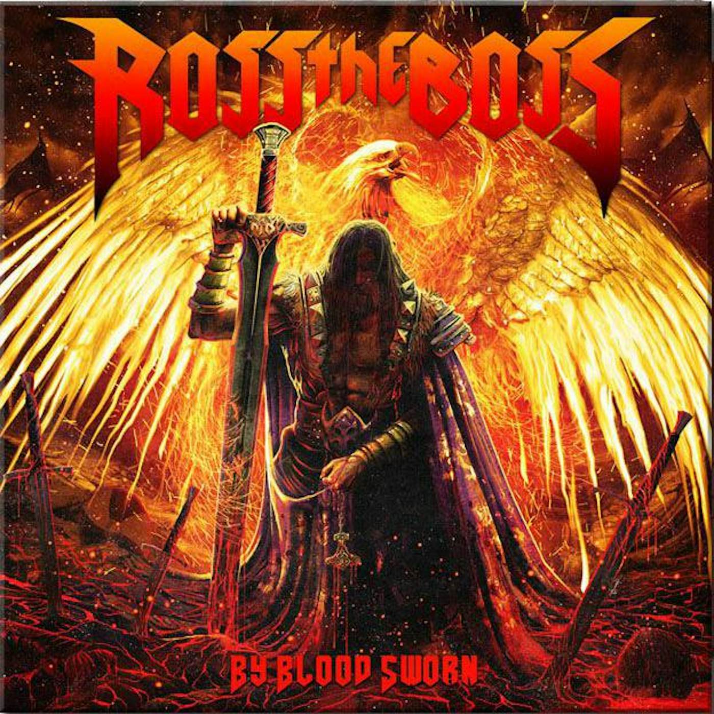 Ross The Boss BY BLOOD SWORN (RED VINYL) Vinyl Record