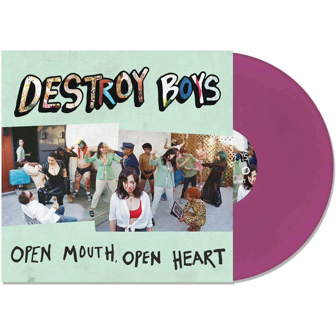 Destroy Boys Open Mouth, Open Heart (Purple) Vinyl Record