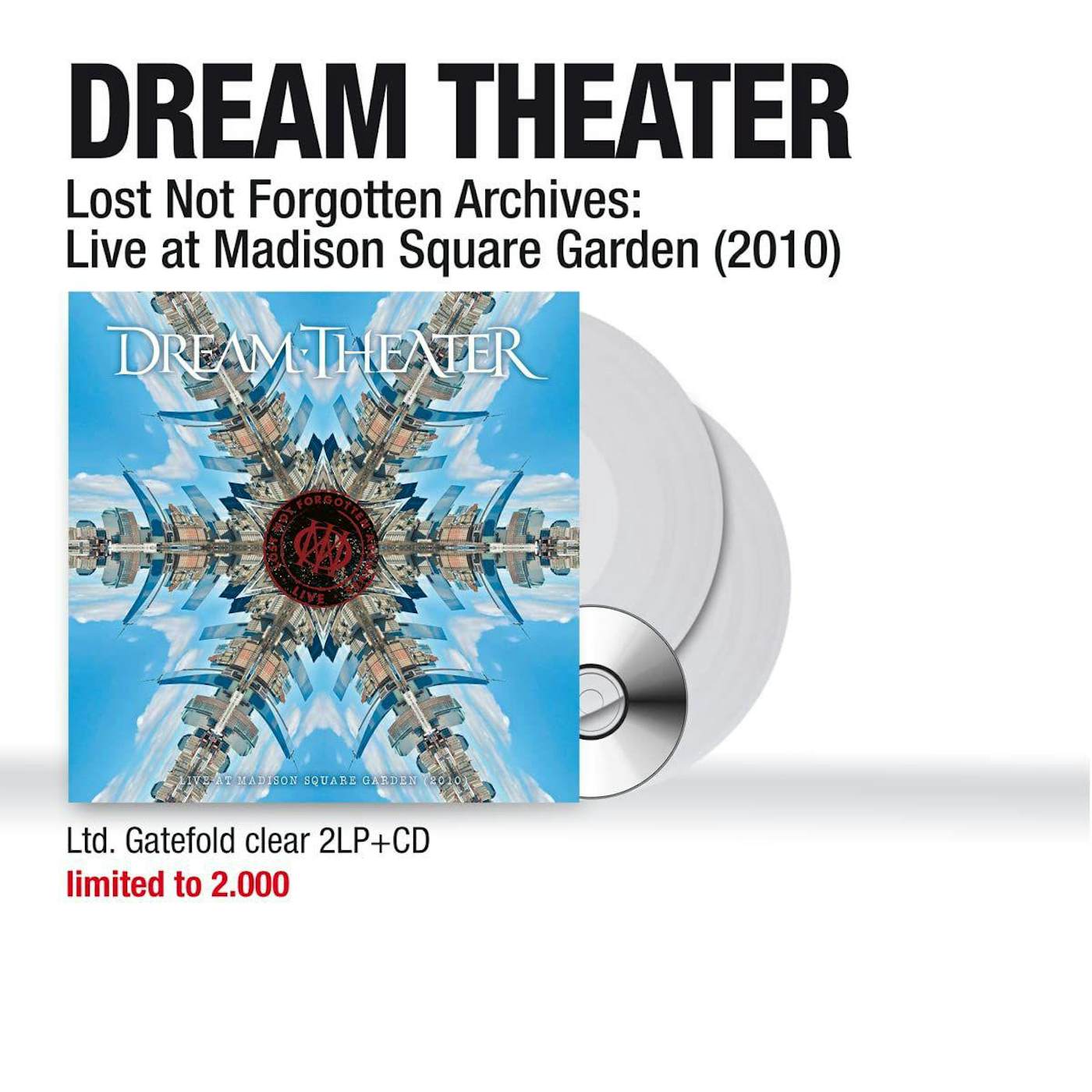 Dream Theater Lost Not Forgotten Archives: Live at Madison Square Garden 2010 (Limited Clear) Vinyl Record