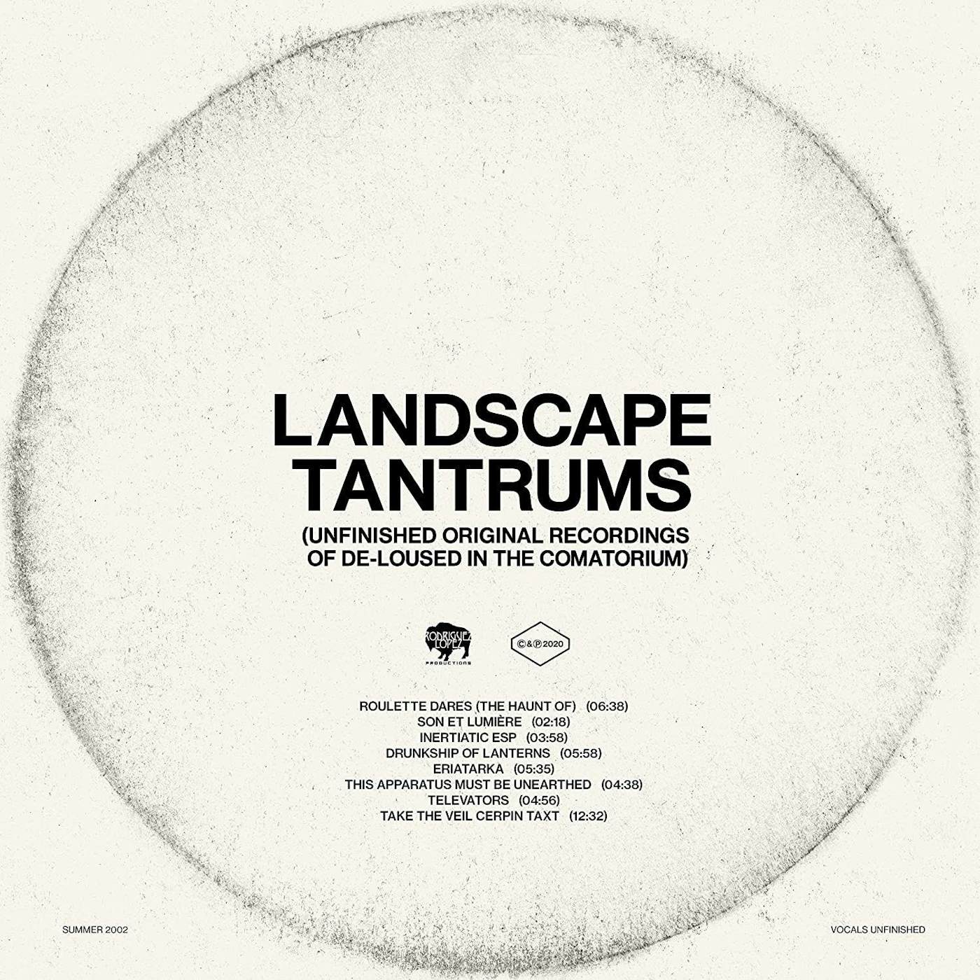 The Mars Volta Landscape Tantrums - Unfinished Original Recording Vinyl Record