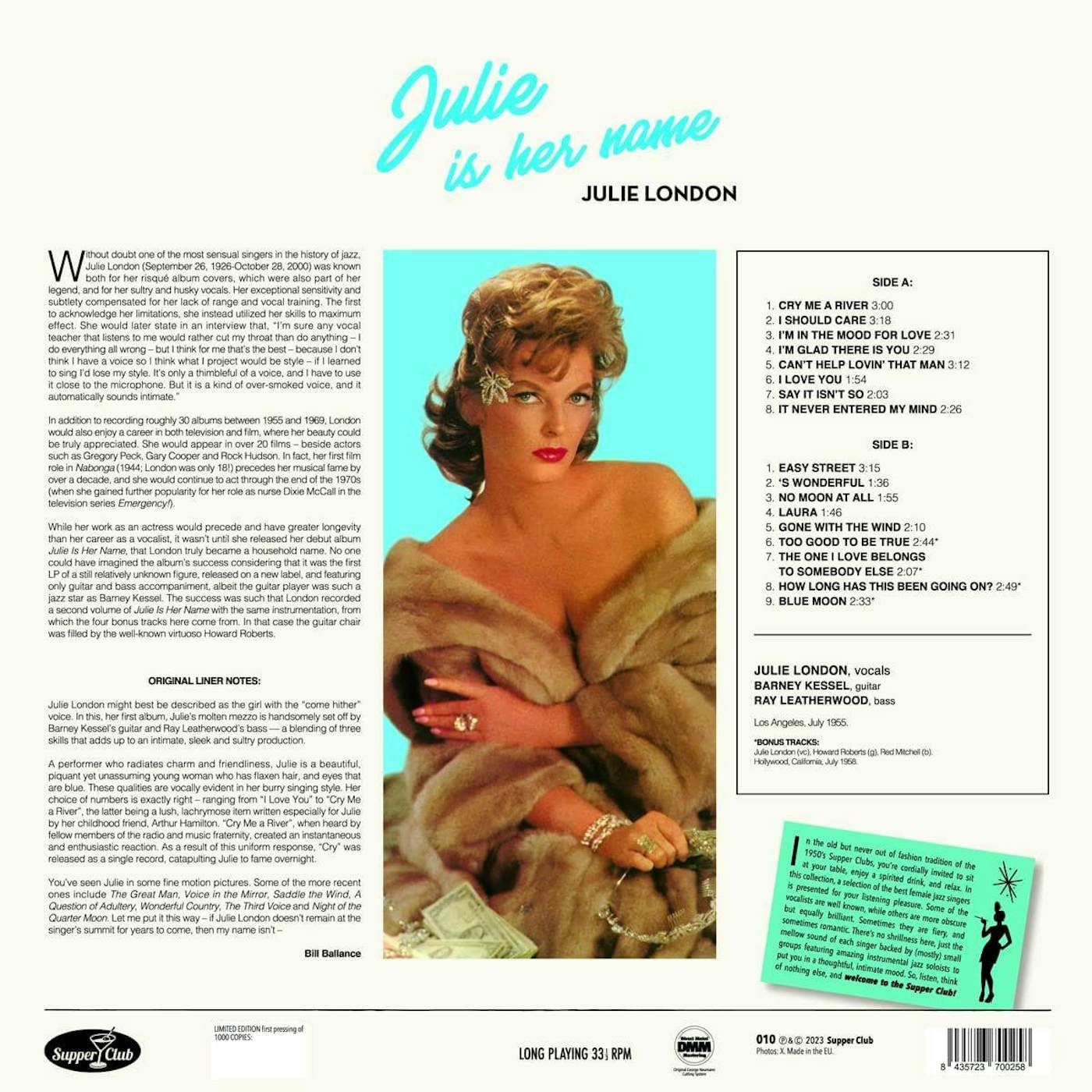 Julie London Julie Is Her Name Vinyl Record