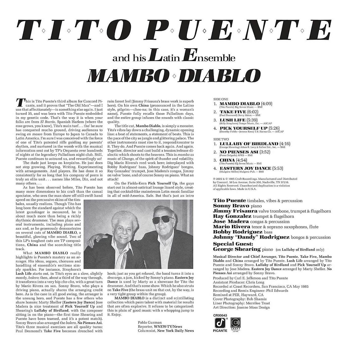 Tito Puente Mambo Diablo Vinyl Record