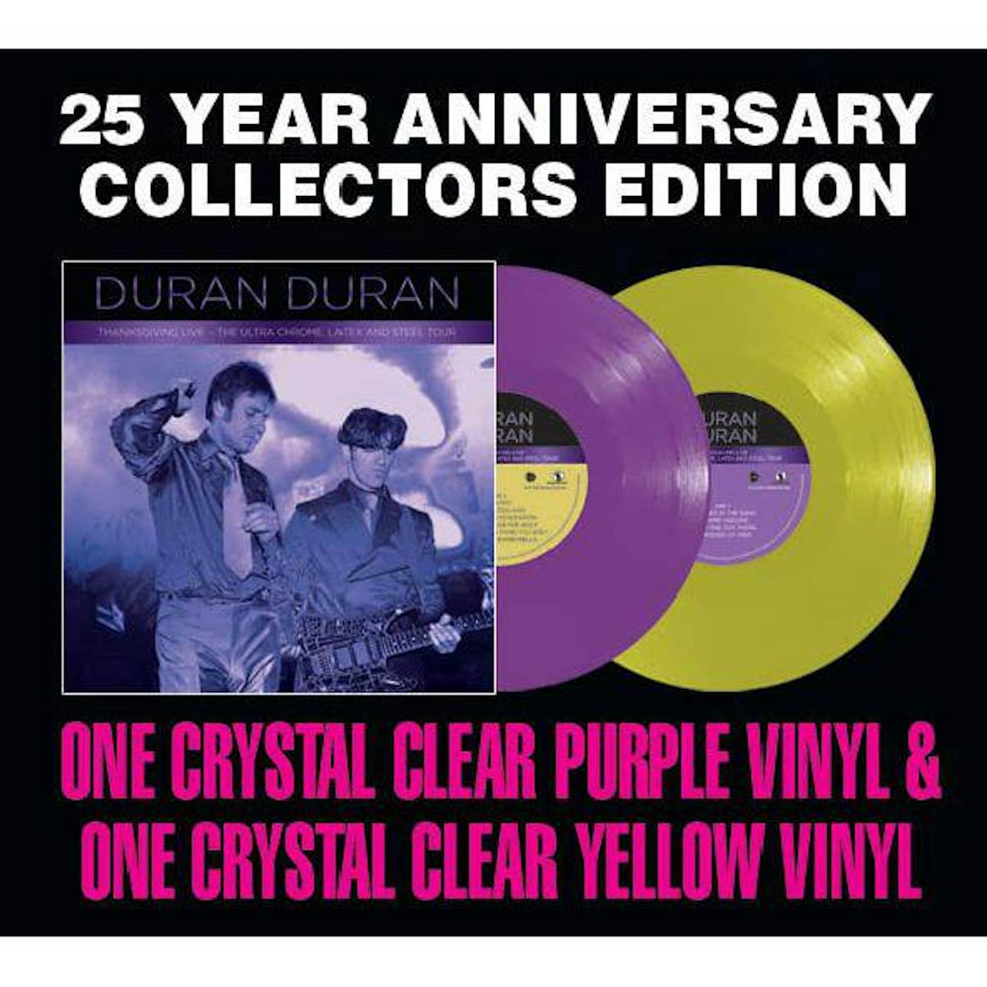 Duran Duran Thanksgiving Live - 25 Year Anniversary (2LP/Purple & Yellow Edition) Vinyl Record