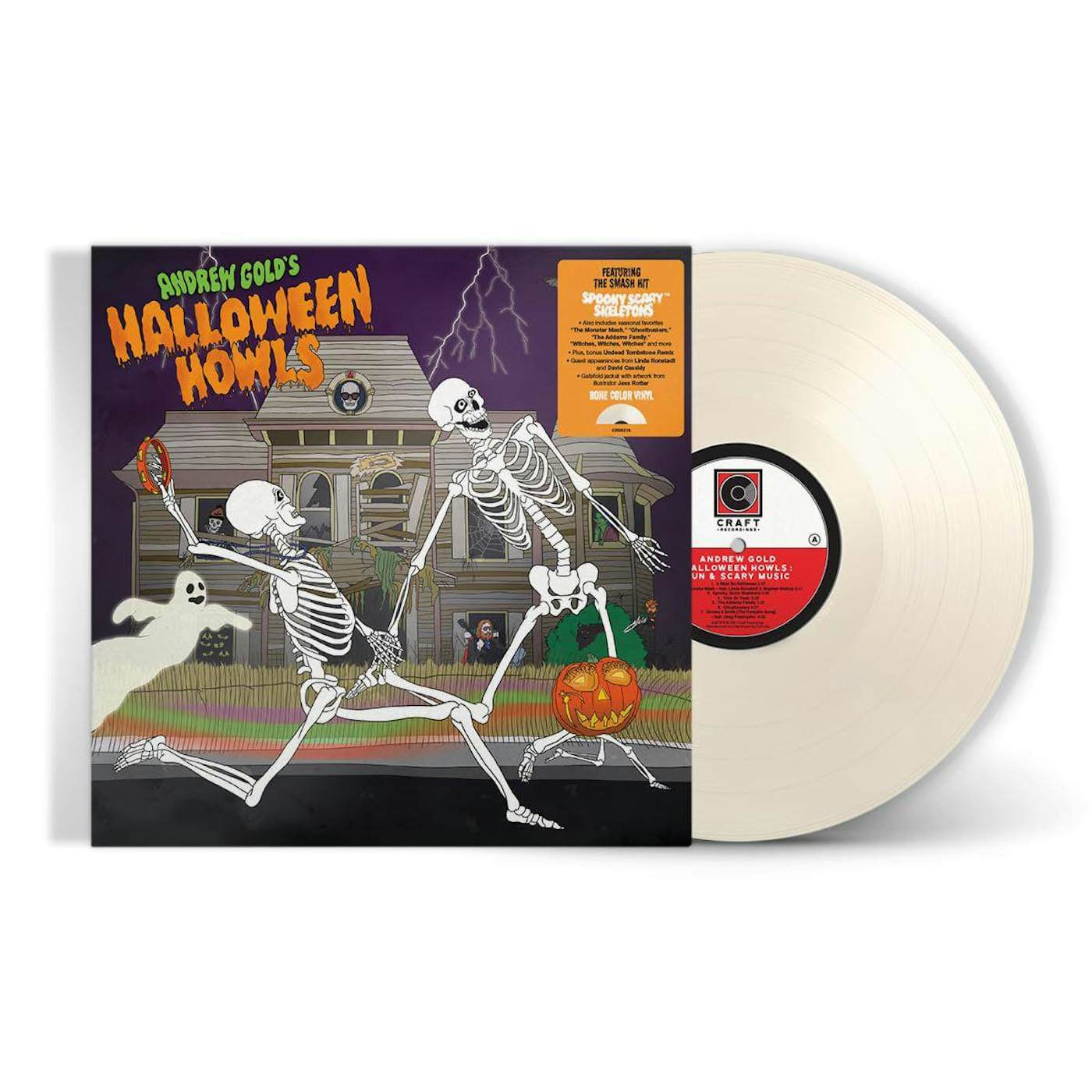 Andrew Gold Halloween Howls: Fun & Scary Music (Deluxe Edition/White) Vinyl Record