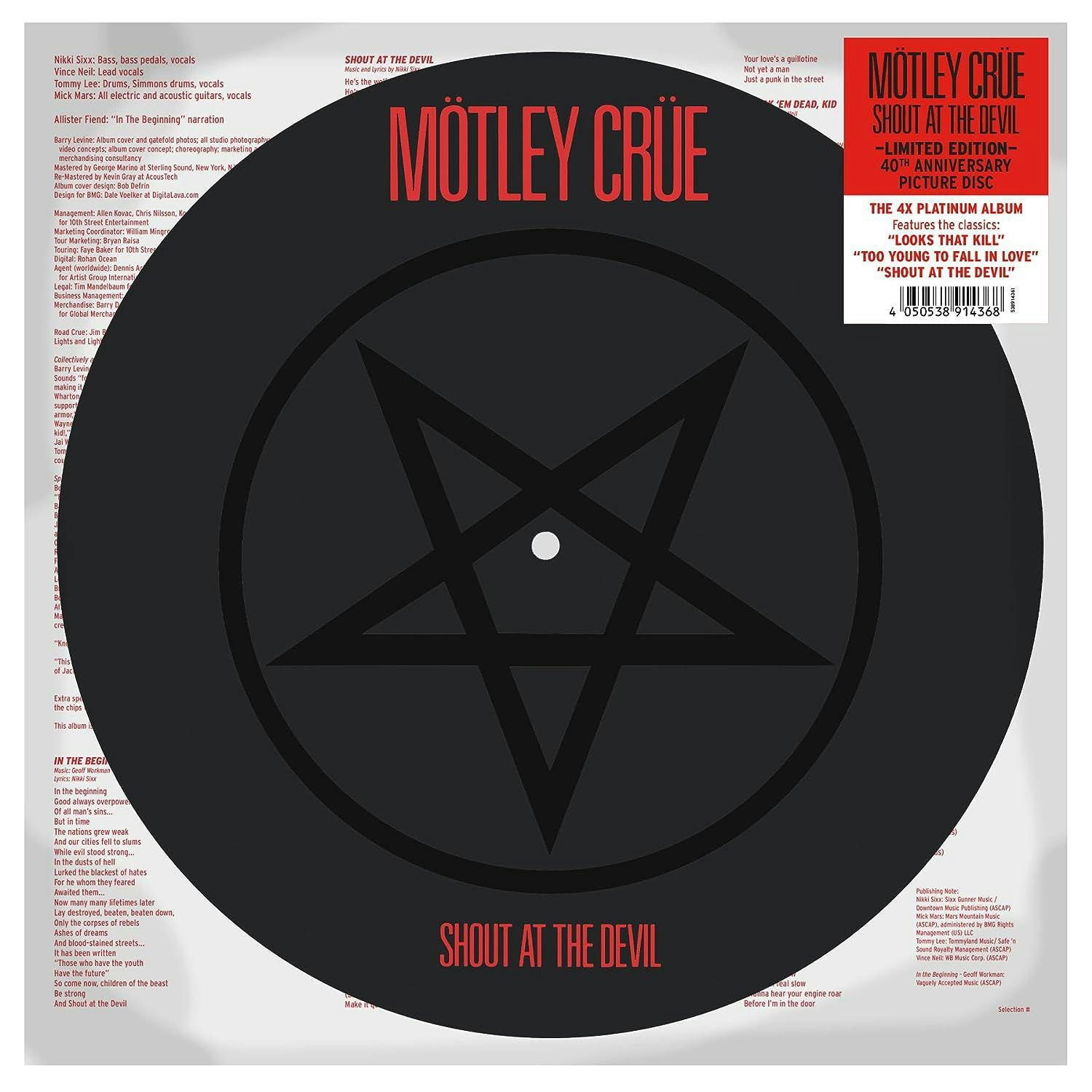 Mötley Crüe Shout At The Devil (Picture Disc) Vinyl Record