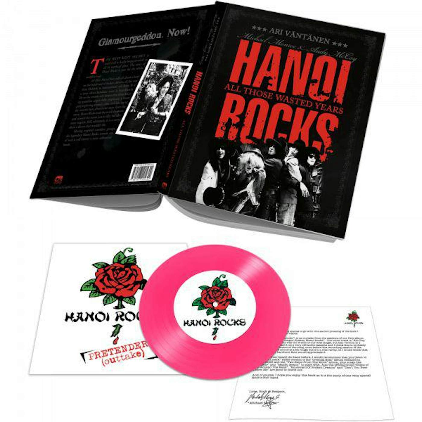 Hanoi Rocks All Those Wasted Years (Pink/With Book) Vinyl Record