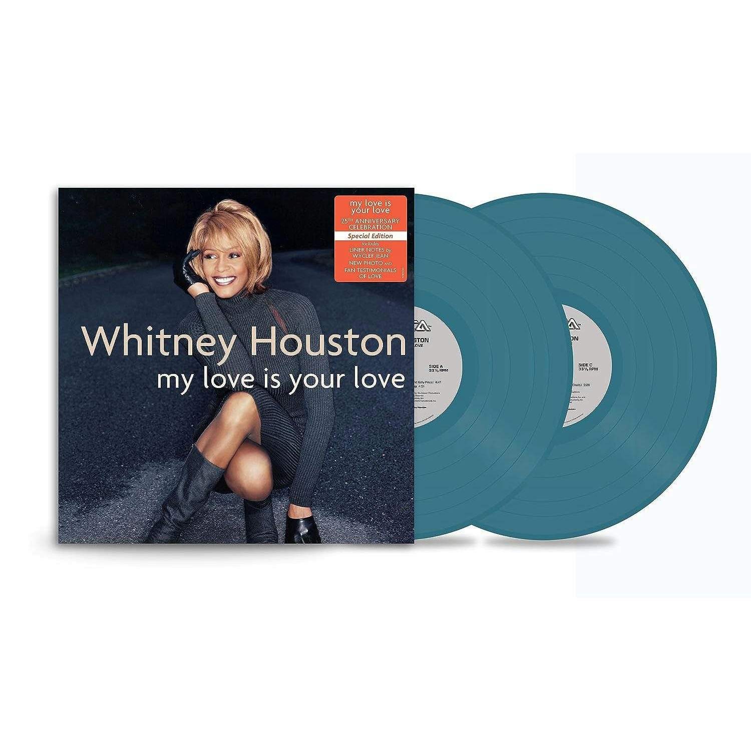 Whitney Houston My Love Is Your Love (2LP/Teal Blue) Vinyl Record