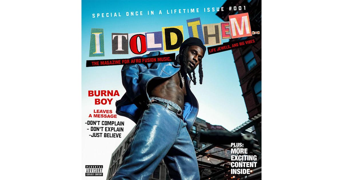 I Told Them Limited Edition Magazine – Burna Boy