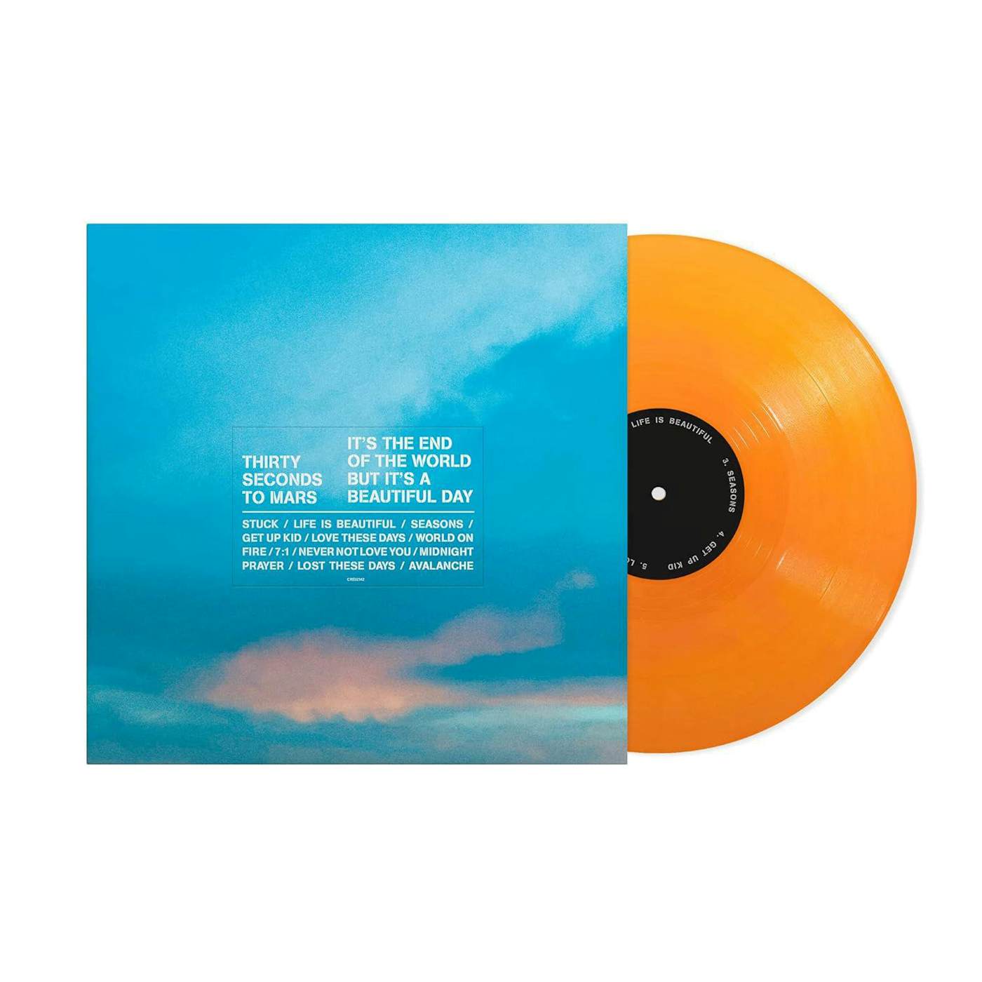 Thirty Seconds To Mars It's The End Of The World But It's A Beautiful Day (Limited Edition/Orange) Vinyl Record