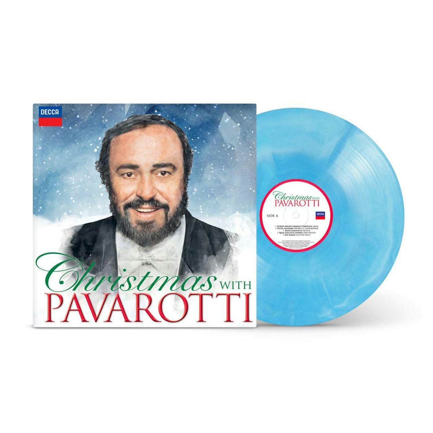 Christmas With Luciano Pavarotti (Blue) Vinyl Record