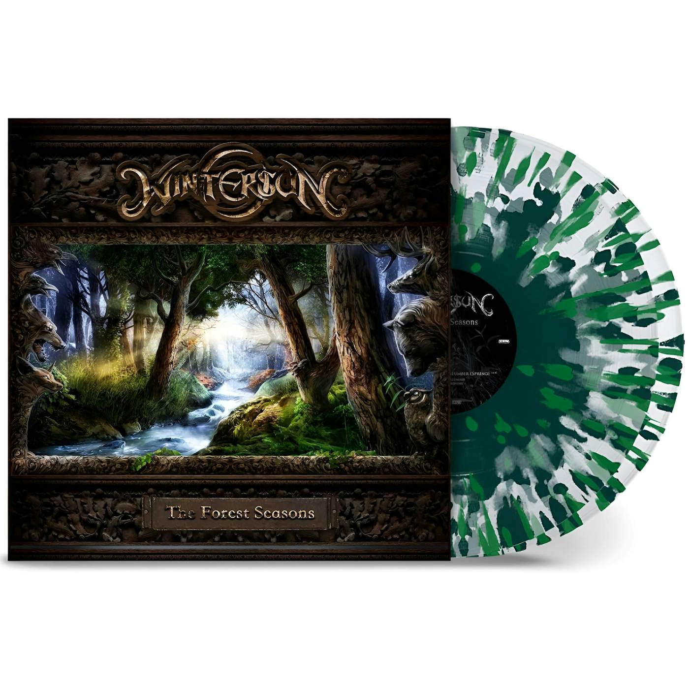 Wintersun Forest Seasons - Clear Green Splatter Vinyl Record