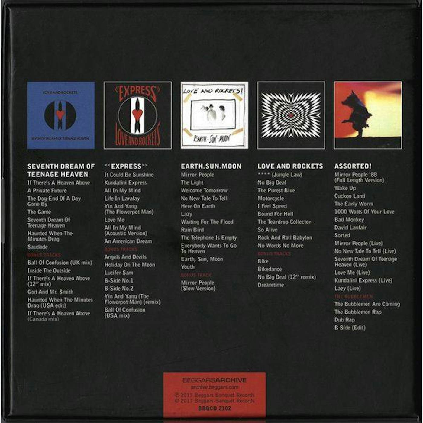 Love and Rockets 5 ALBUM BOX SET CD