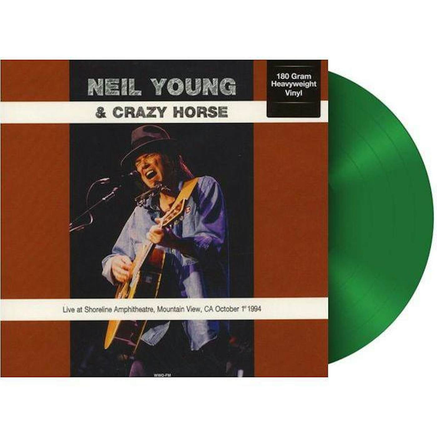 Neil Young & Crazy Horse LP Vinyl Record - Live At Shoreline Amphitheatre Mountain View Ca October 1St 19 94 (Green Vinyl)