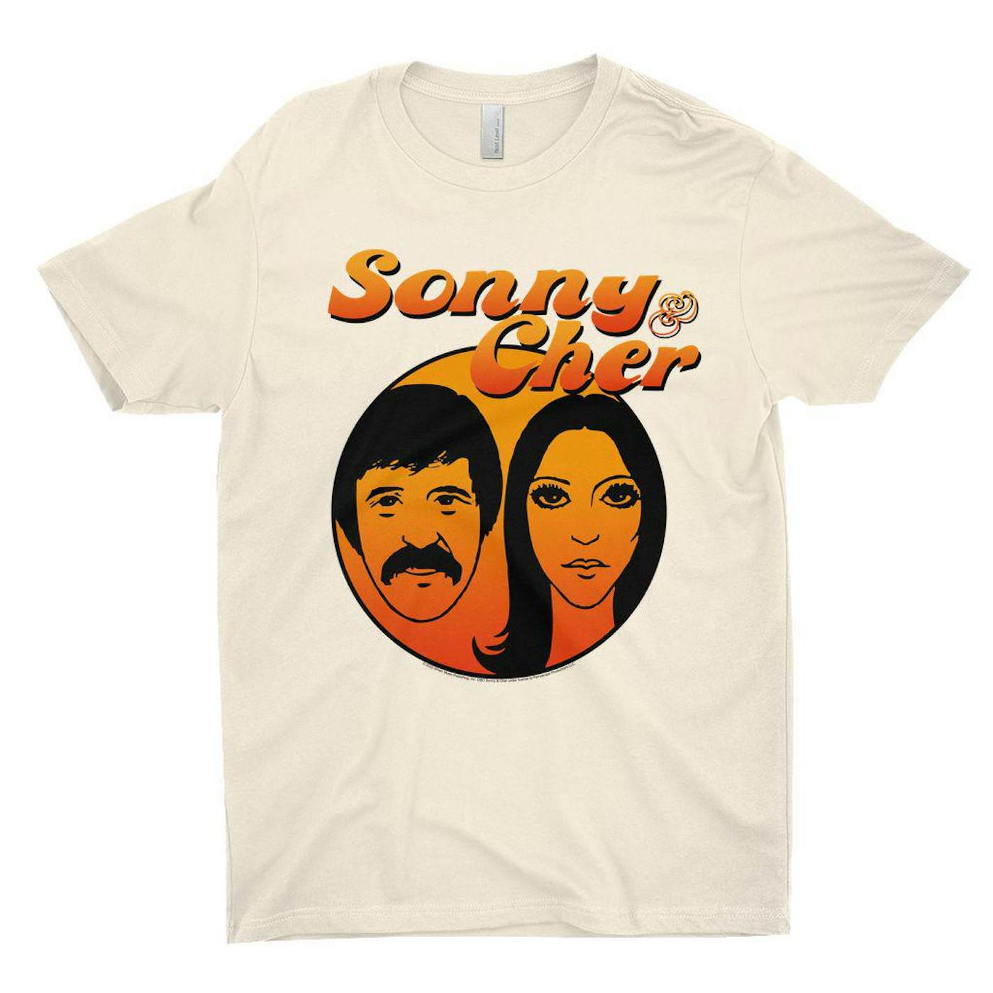 Sonny & Cher T-Shirt | Comedy Hour Illustration And Logo Ombre Sonny And Cher Shirt