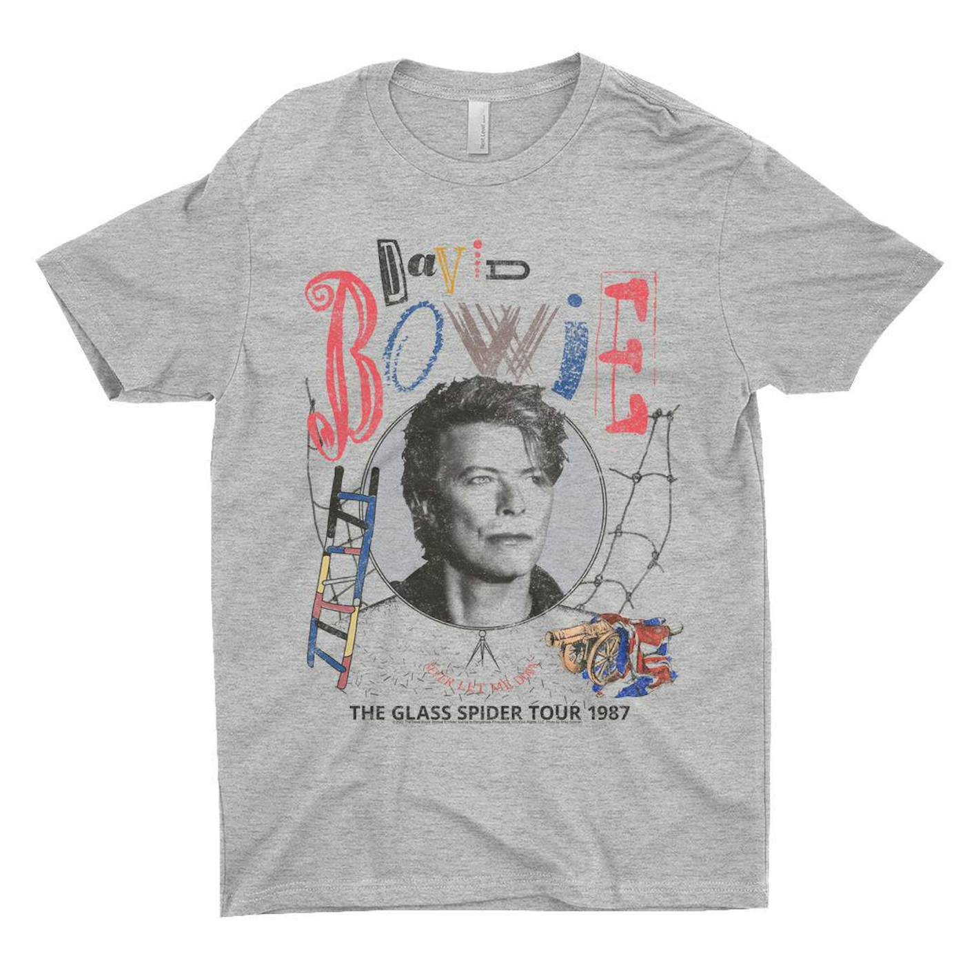 David Bowie T-Shirt | Never Let Me Down The Glass Spider Tour 1987 Distressed David Bowie Shirt
