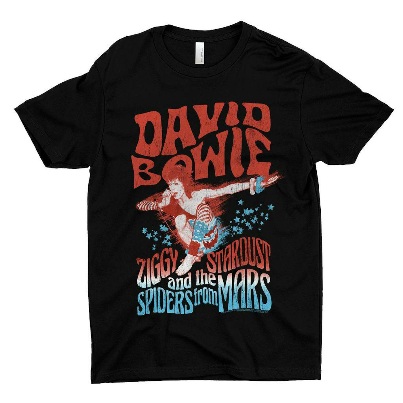 David Bowie T-Shirt | Red, White, Blue Ziggy Stardust And The Spiders From Mars (Merchbar Exclusive) David Bowie Shirt