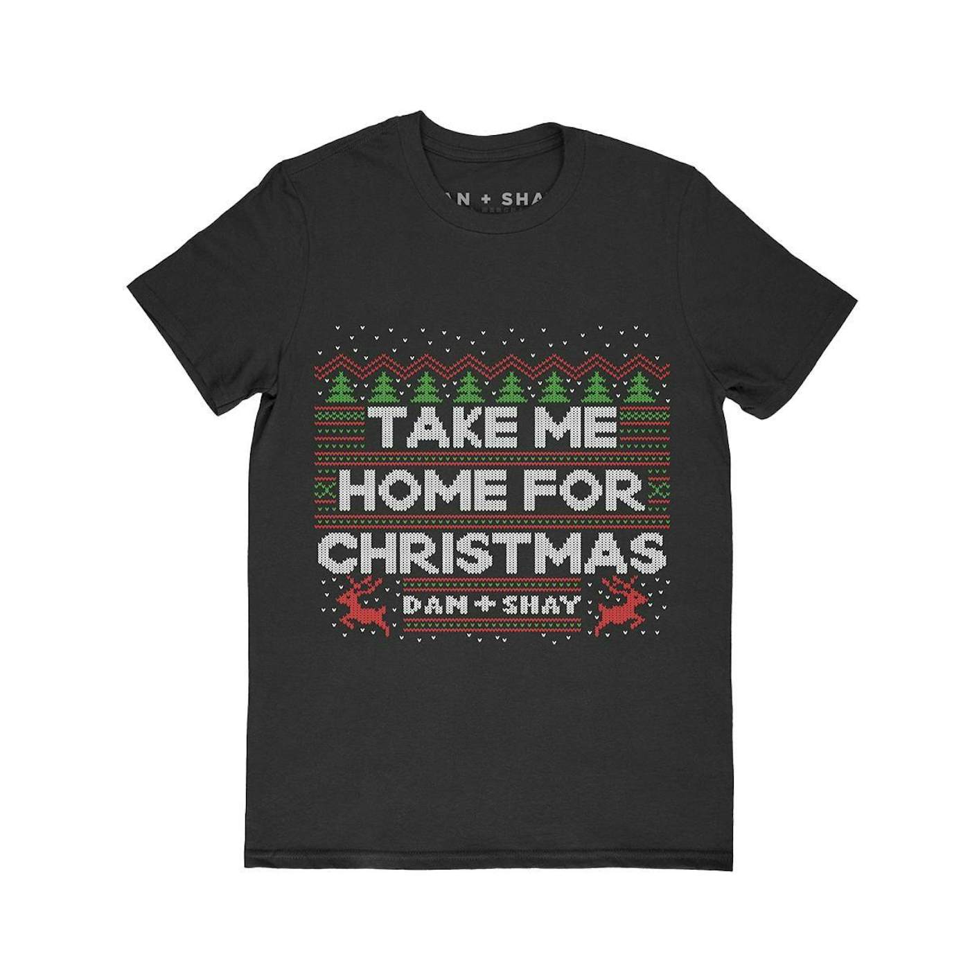 Dan + Shay Take Me Home For Christmas Black T-Shirt